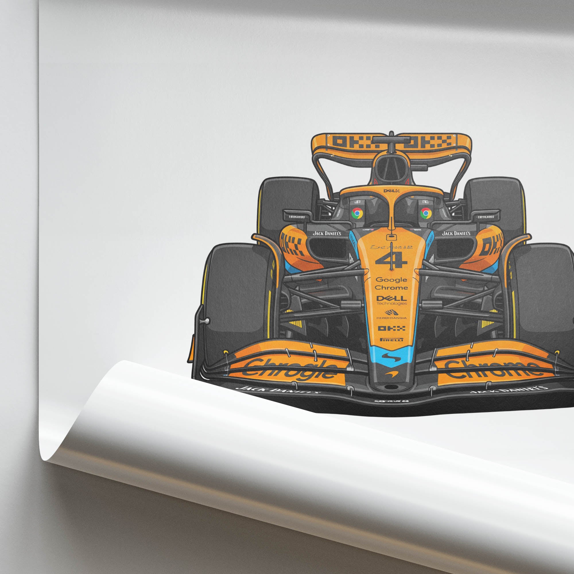 2024 McLaren MCL38 Lando Norris Papaya – Car Print