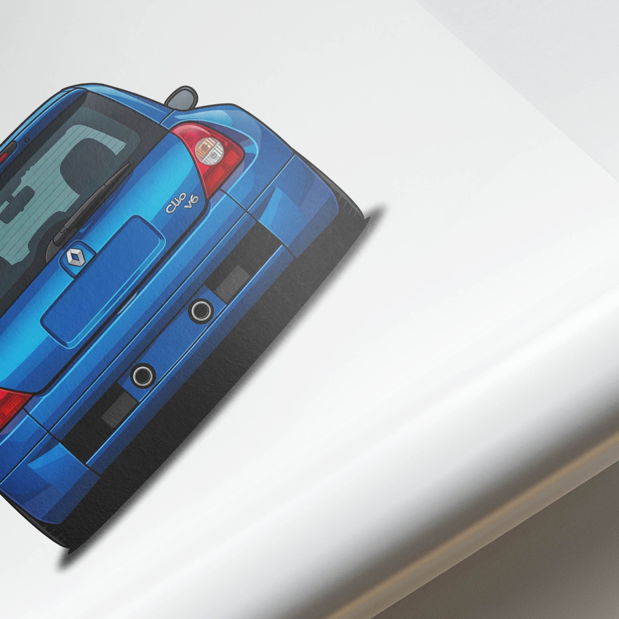 2003 Renault Clio V6 Phase 2 Iliad – Car Print (Back)