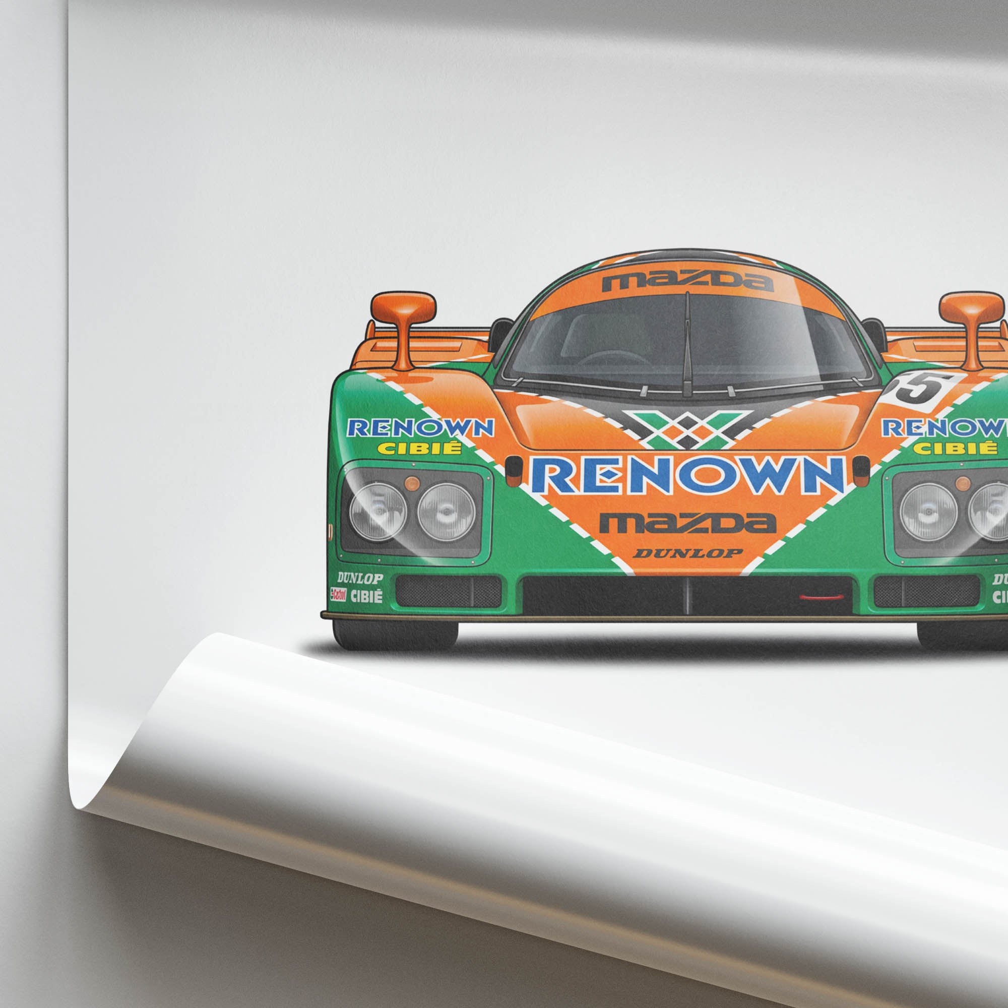 1991 Mazda 787B 55 Johnny Herbert – Car Print