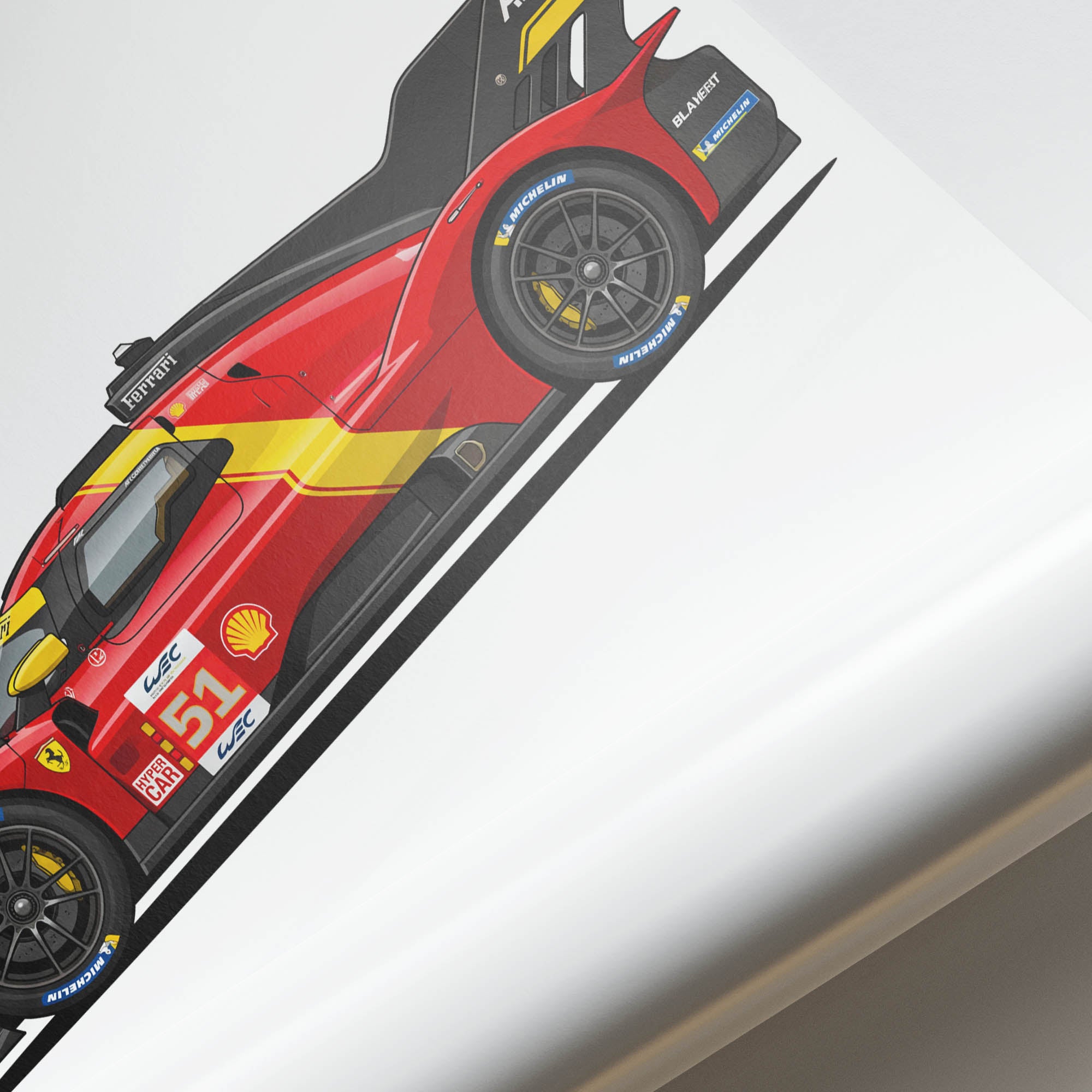 2023 Ferrari 499P Ferrari Hypercar – Car Print (Side)
