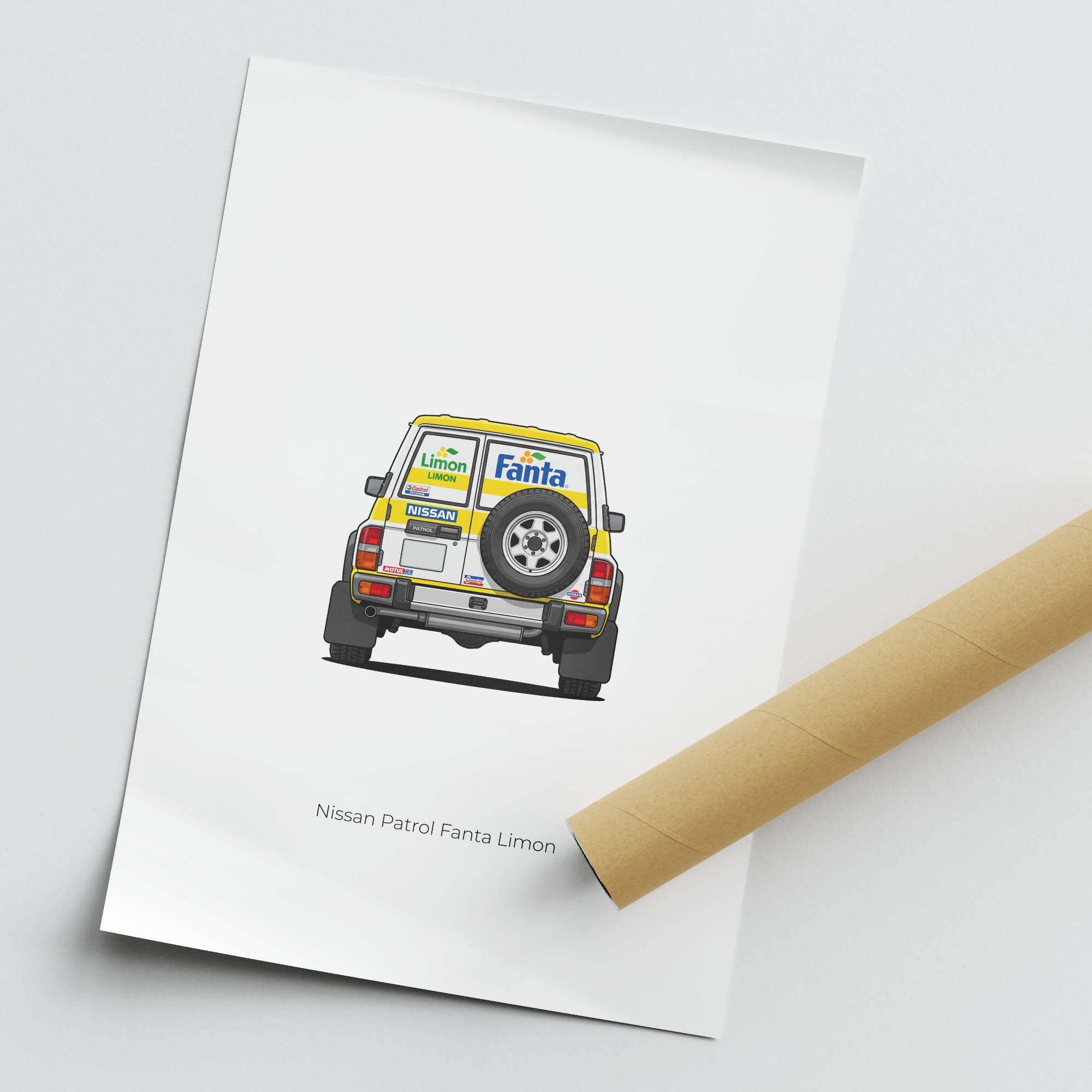 1991 Nissan Patrol Fanta Limon – Car Print
