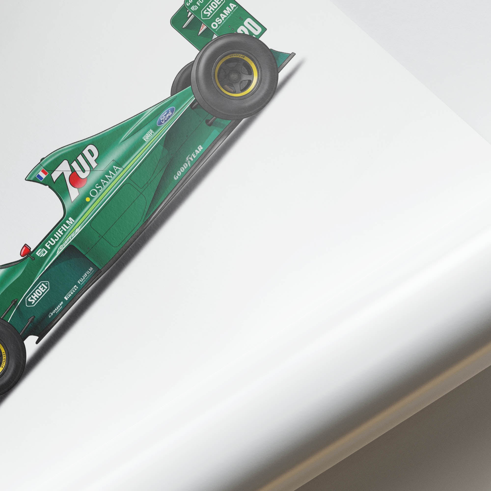 1991 Jordan 191 Bertrand Gachot 7UP – Car Print (Side)