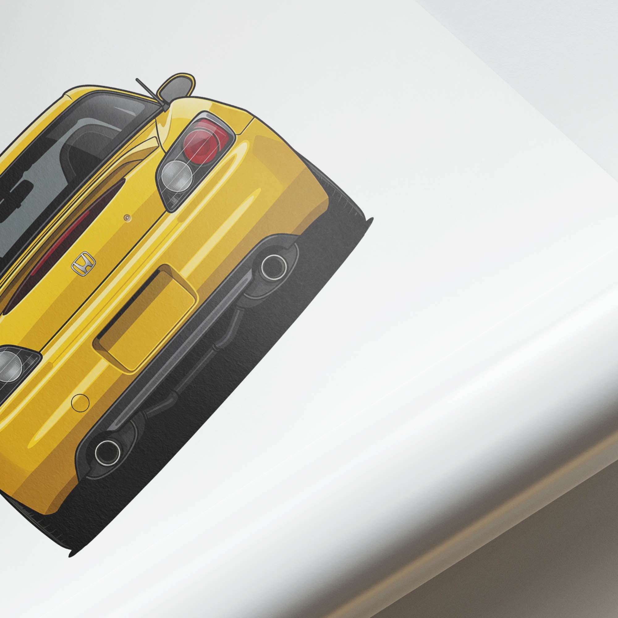 Honda S2000 Poster – 2000 AP1 Indy Yellow Pearl Car Wall Art Print