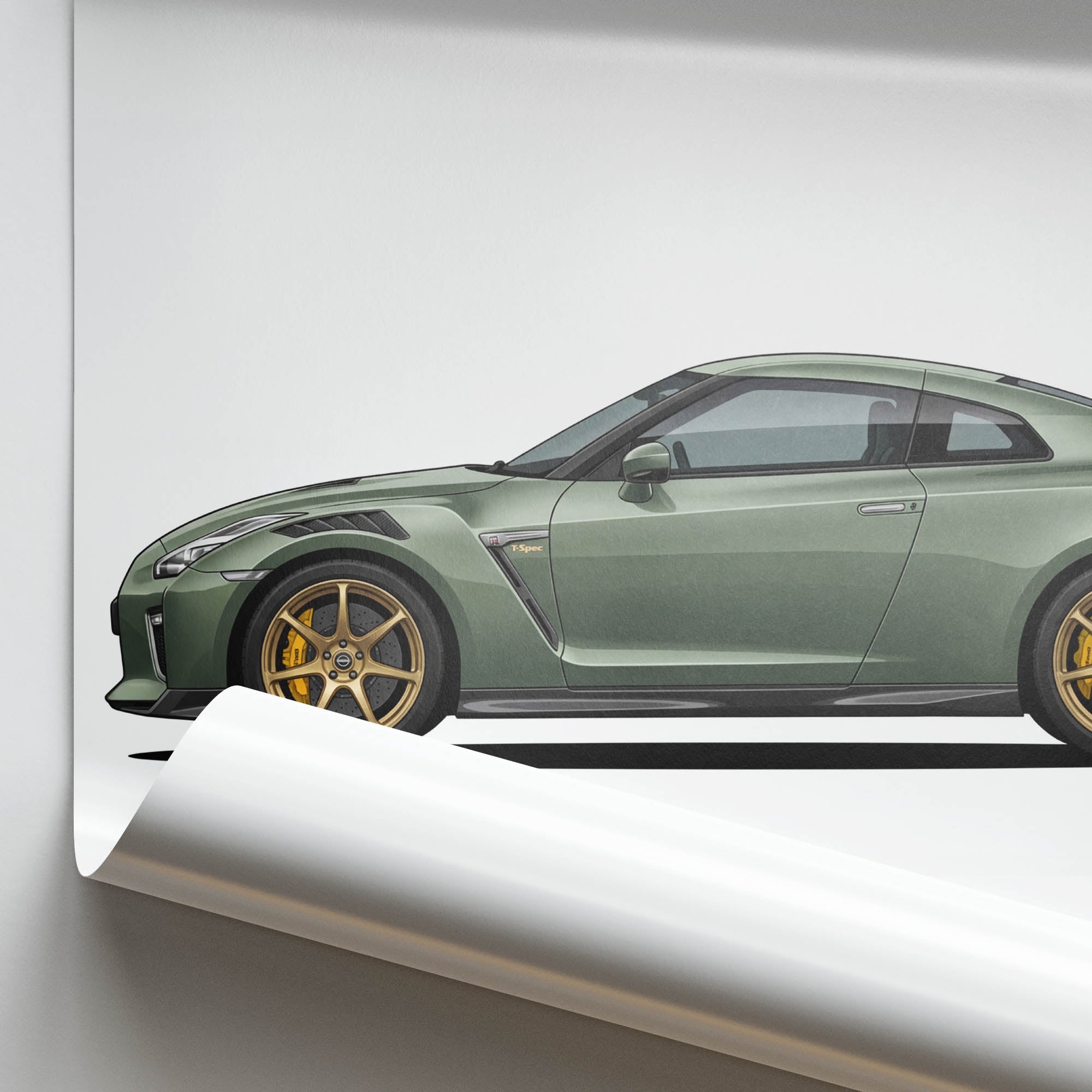 2024 Nissan GT R T Spec R35 Millennium Jade – Car Print