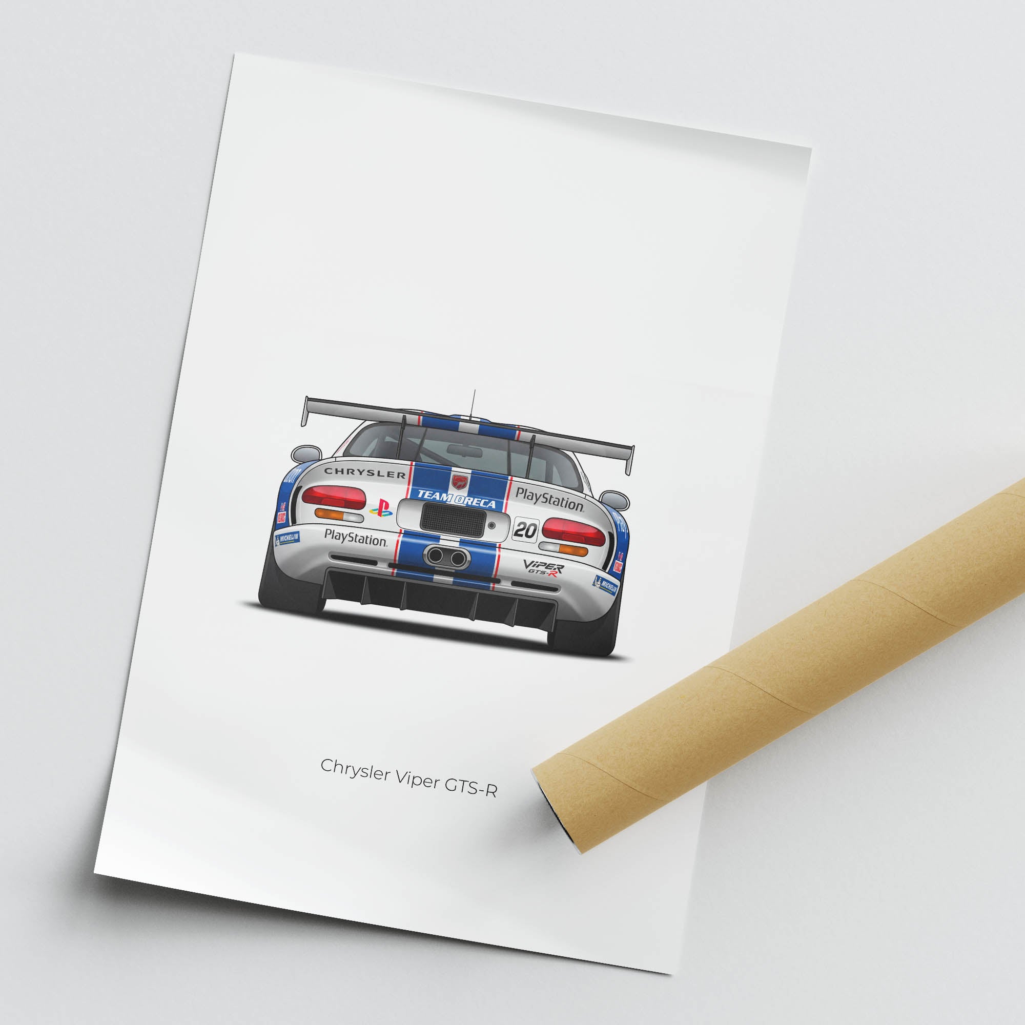 Chrysler Viper Poster - 2001 Viper GTS R Le Mans Oreca Racing Team Print