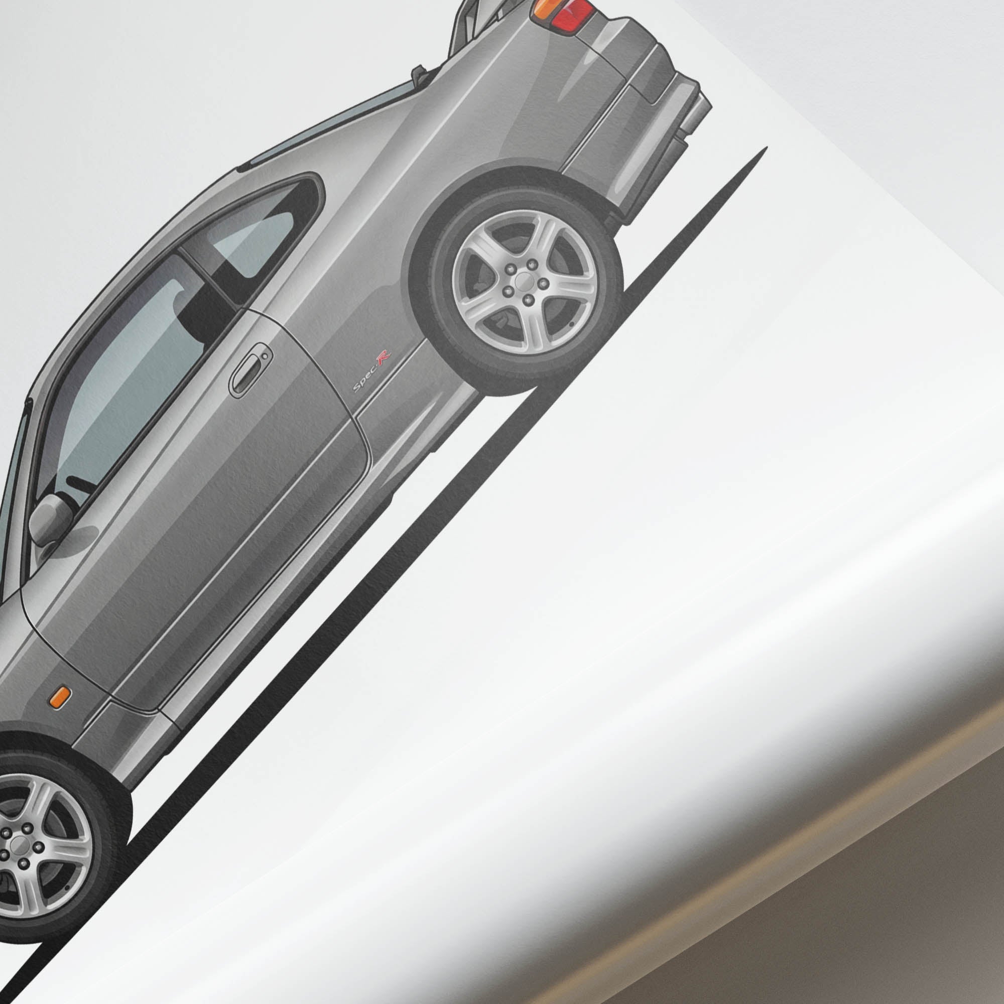 1999 Nissan Silvia Spec R S15 Pewter – Car Print (Side)