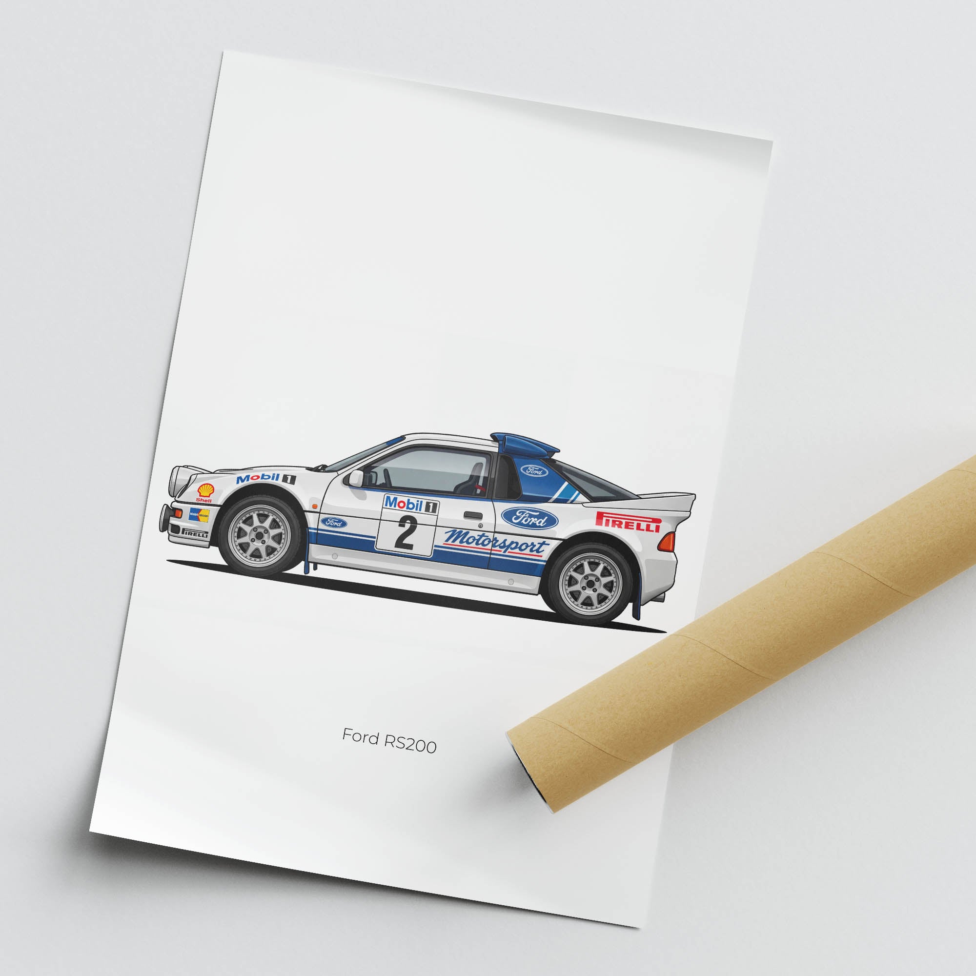 Ford Rs200 Poster - 1986 WRC Rally Car Print | Motorsport Wall Art