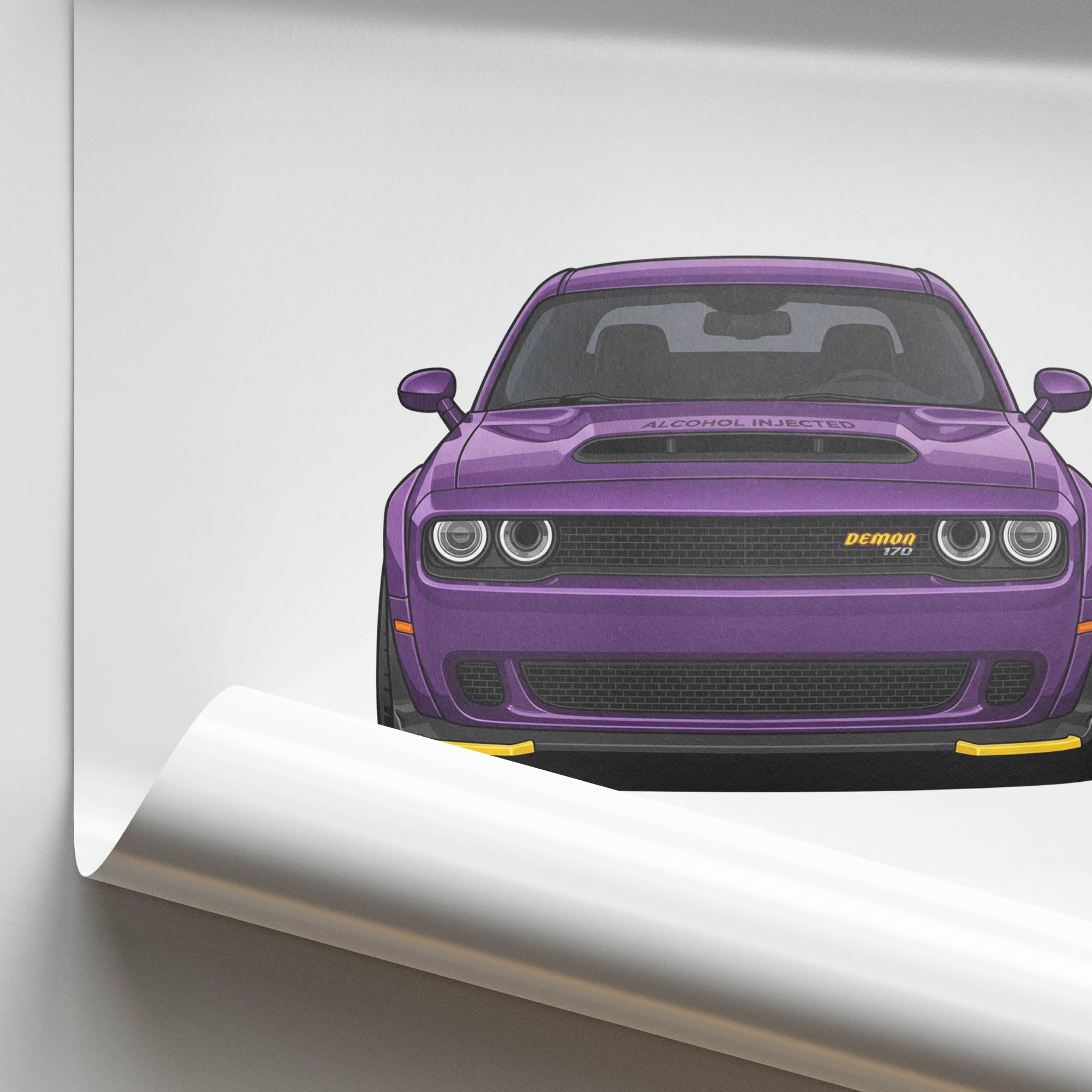2023 Dodge Challenger SRT Demon 170 Plum – Car Print
