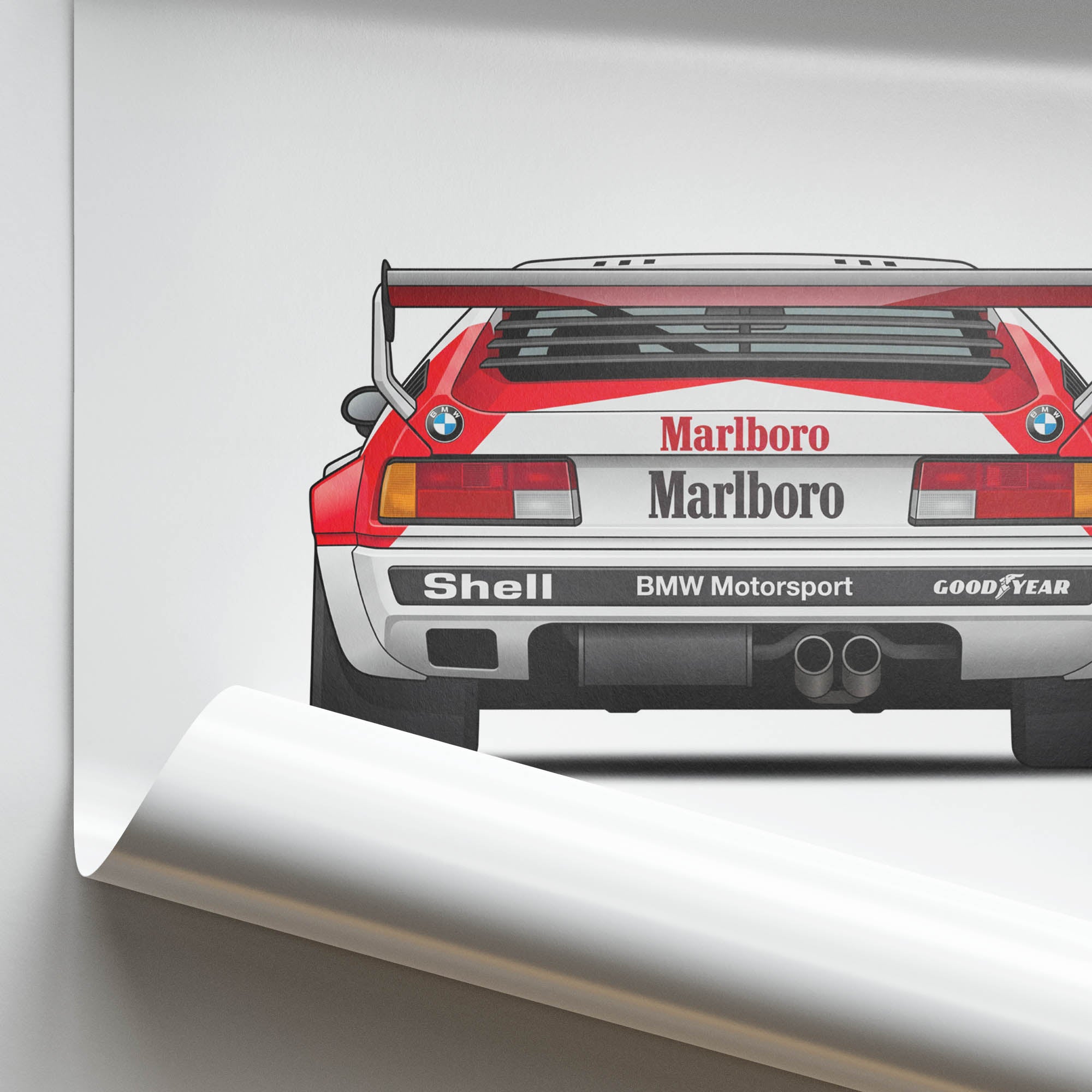 BMW M1 Procar Poster - 1979 Niki Lauda Marlboro Livery Vintage Racing Art