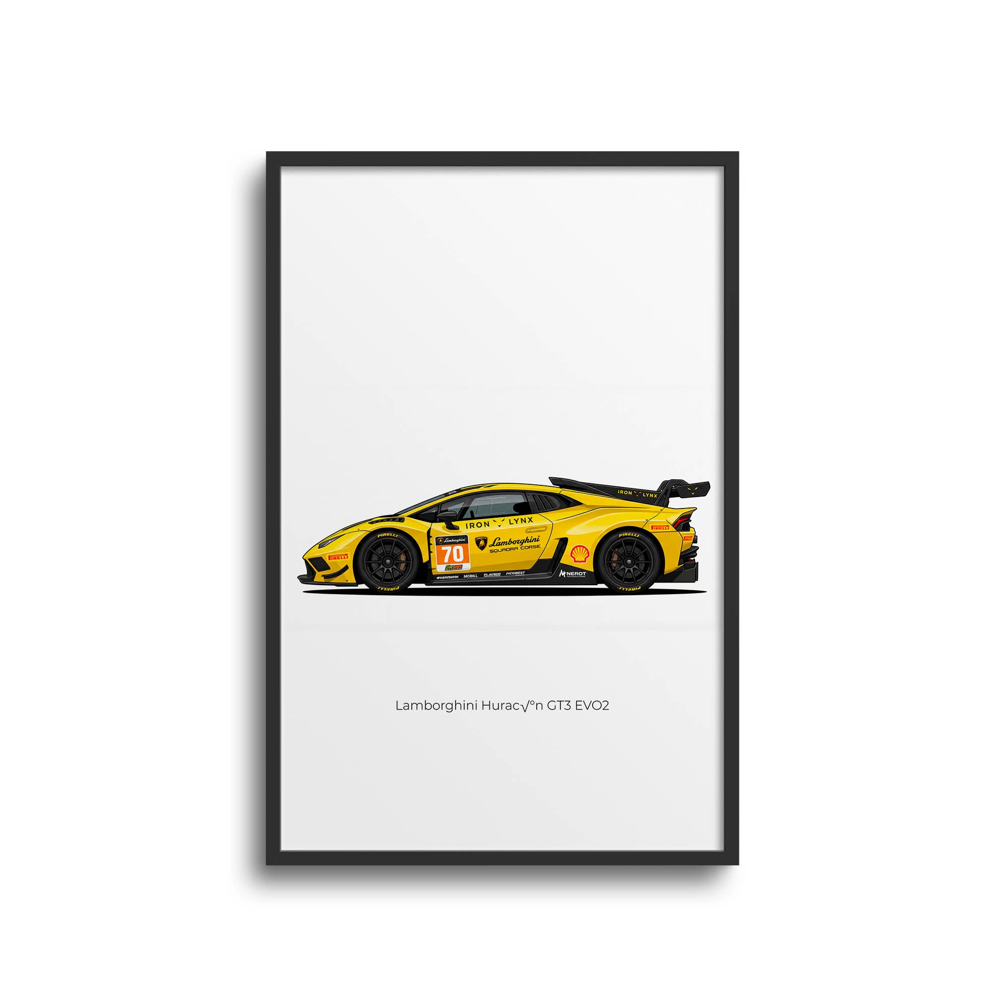 2023 Lamborghini Hurac N GT3 EVO2 Iron Lynx – Car Print