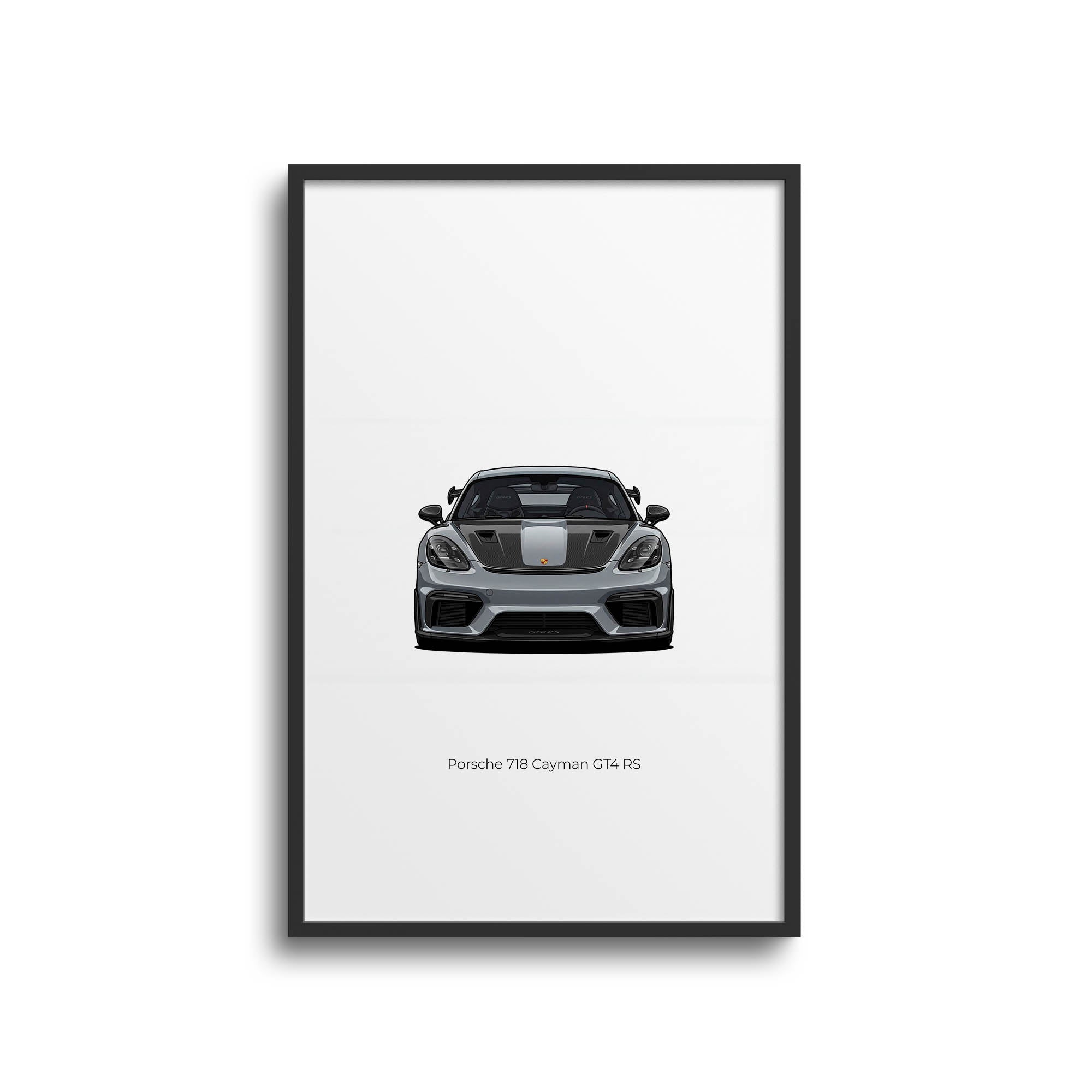 2022 Porsche 718 Cayman GT4 RS Arctic – Car Print