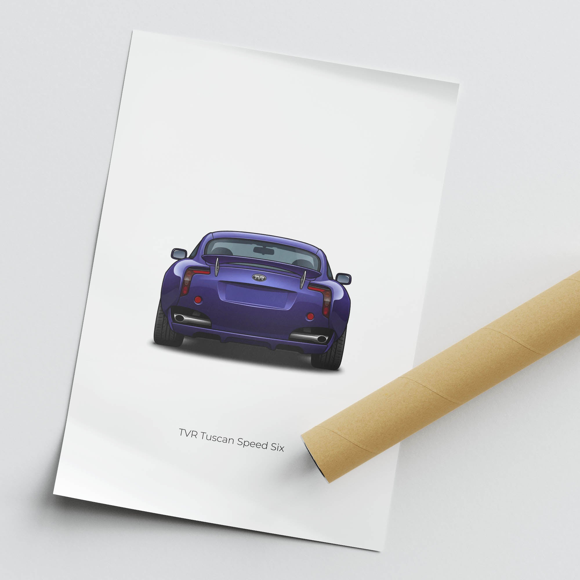 2005 Tvr Tuscan Speed Six Cascade Indigo – Car Print (Back)