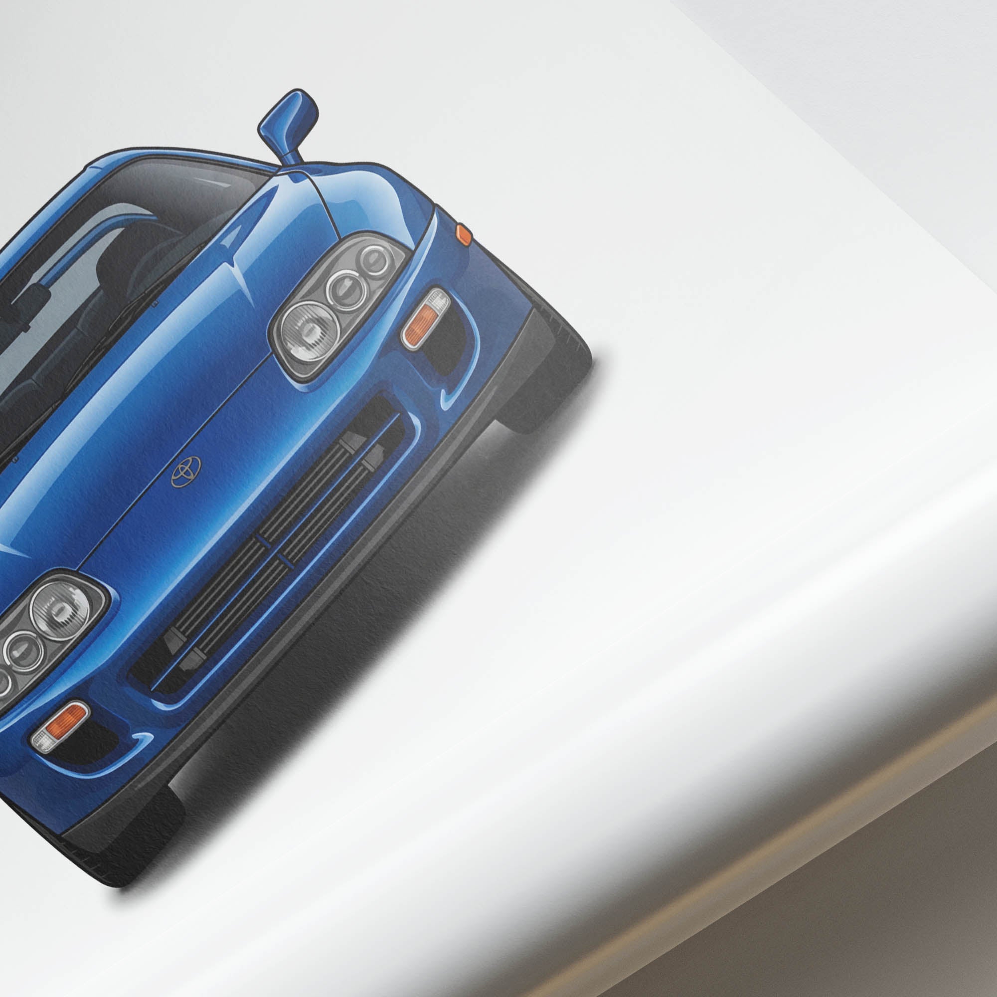 1993 Toyota Supra Turbo MK4 Baltic – Car Print (Front)