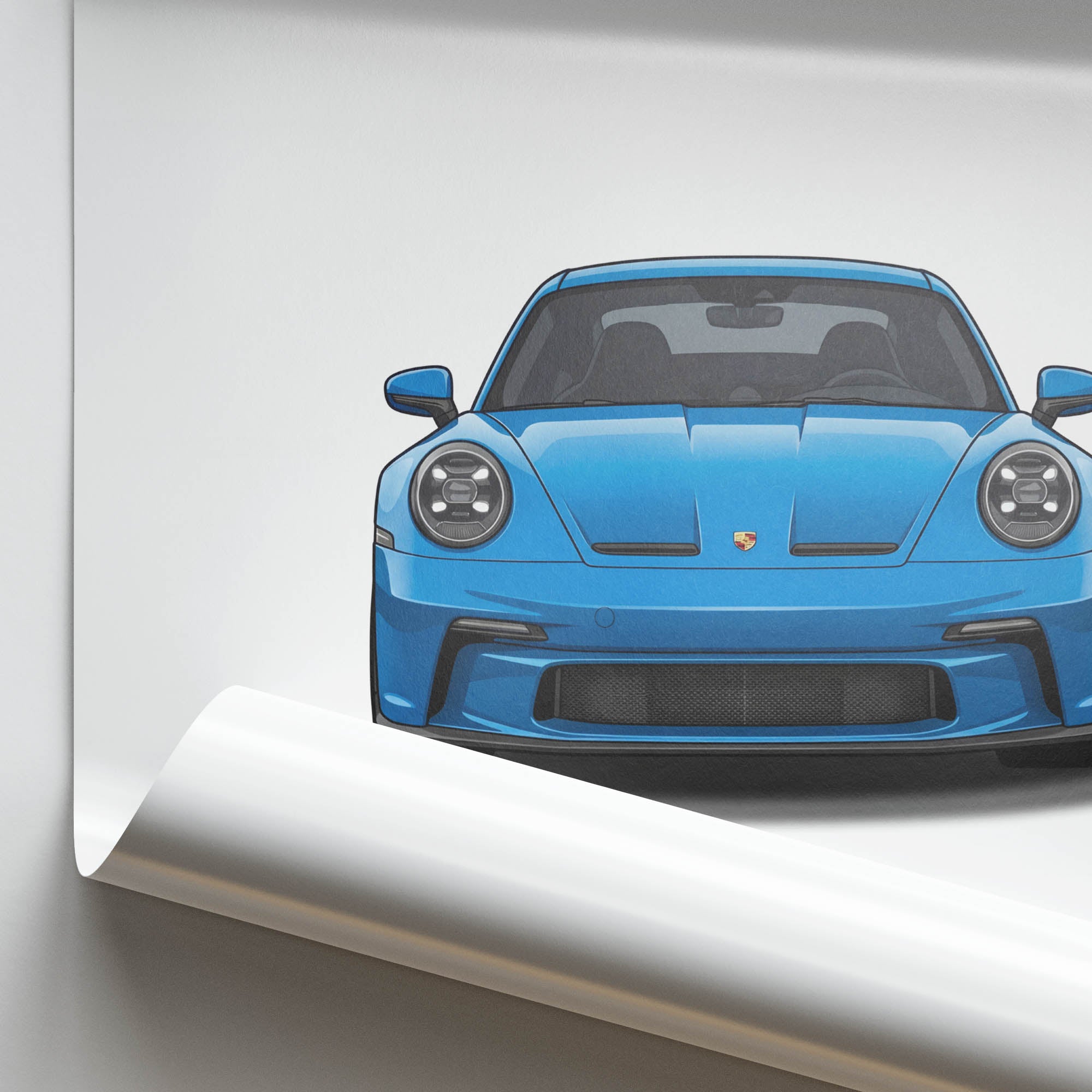 2021 Porsche 911 GT3 992 Shark – Car Print (Front)