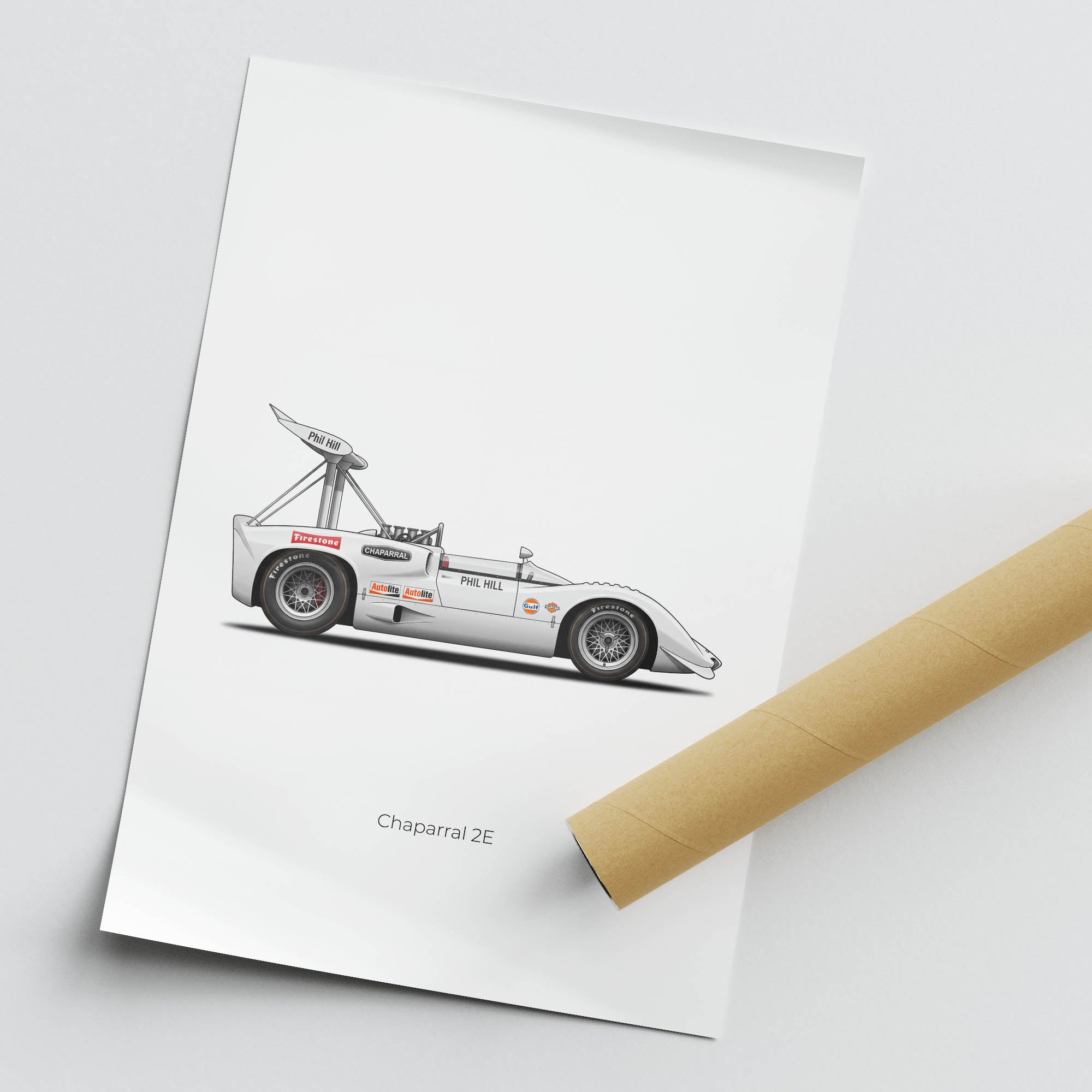 1966 Chaparral 2E Phil Hill – Car Print