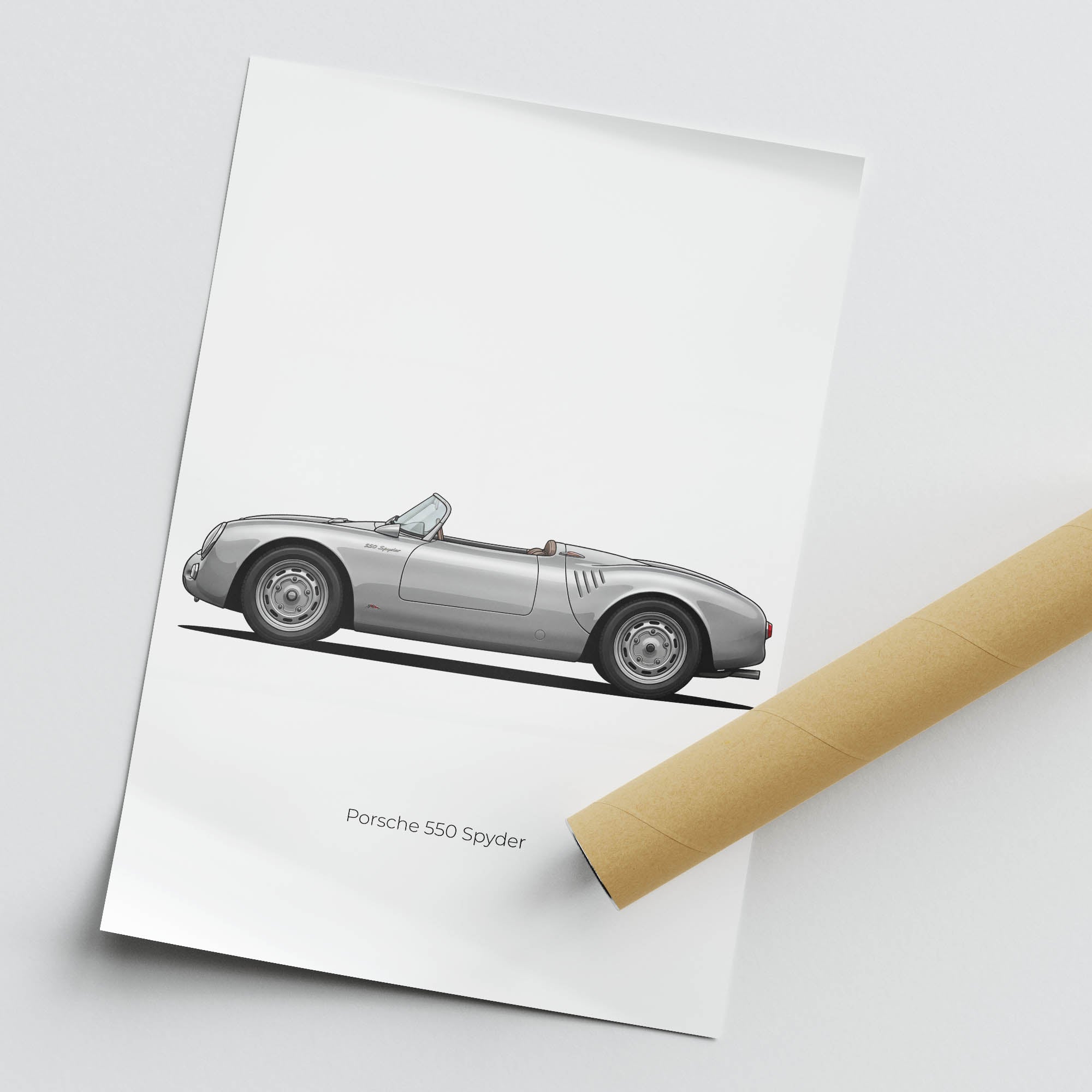 1955 Porsche 550 Spyder – Car Print (Side)