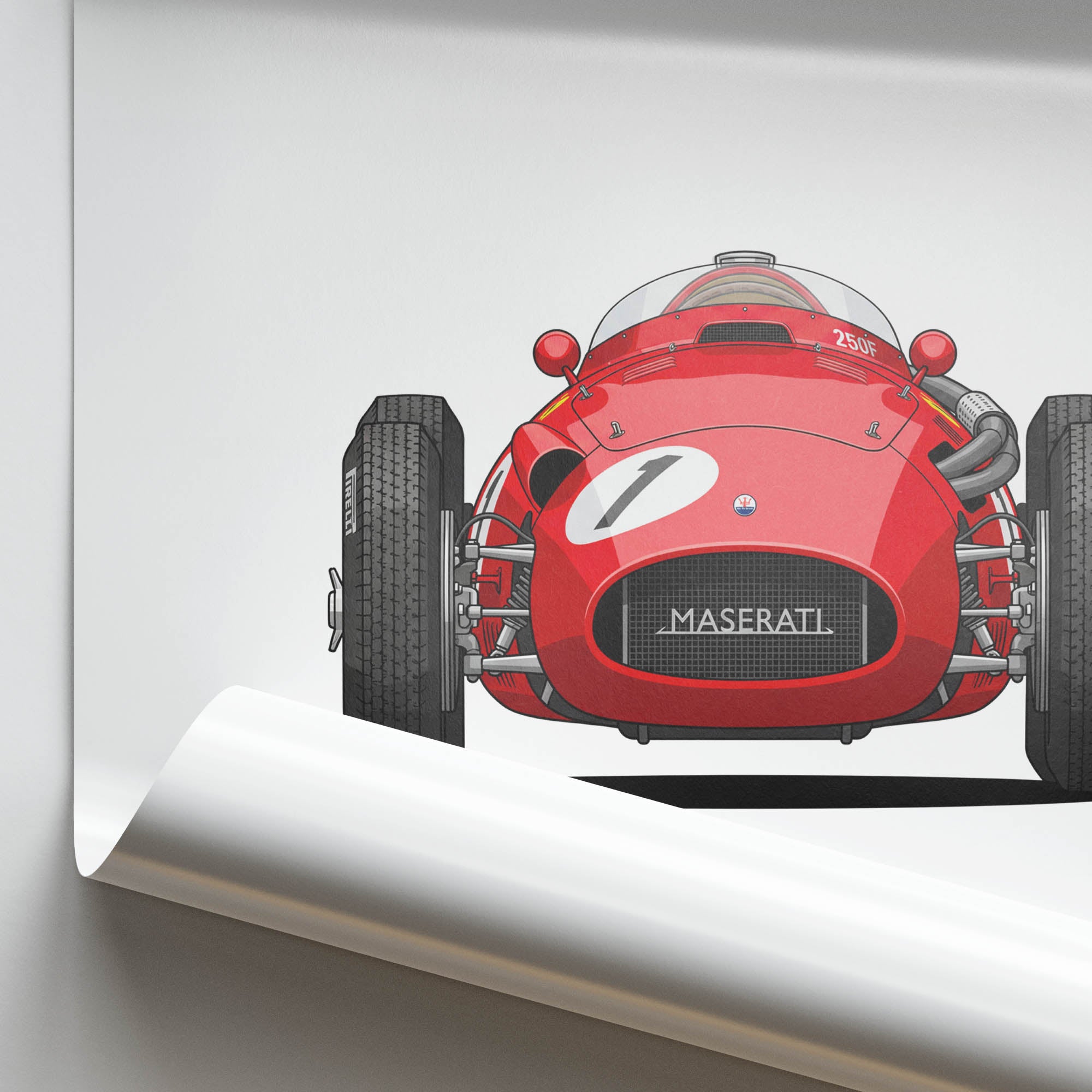 1957 Maserati 250F Juan Manuel Fangio – Car Print