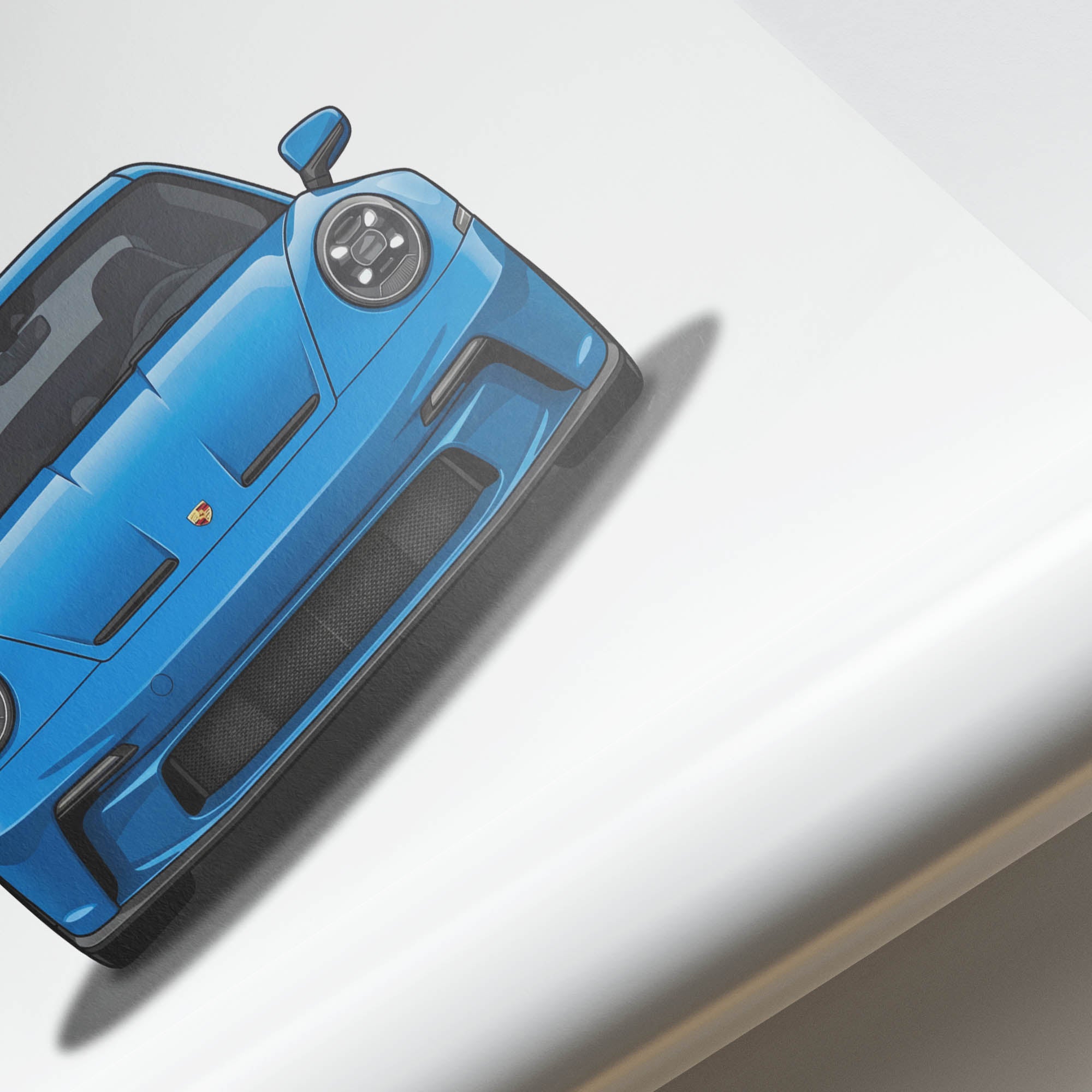 2021 Porsche 911 GT3 992 Shark – Car Print (Front)