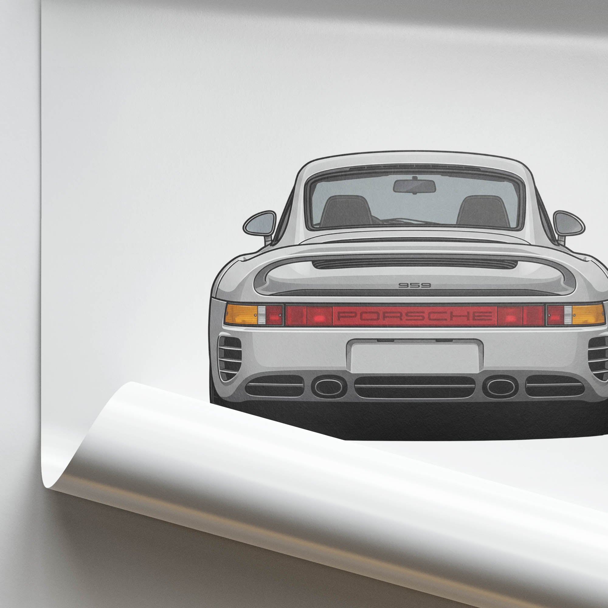 1986 Porsche 959 Komfort – Car Print (Back)