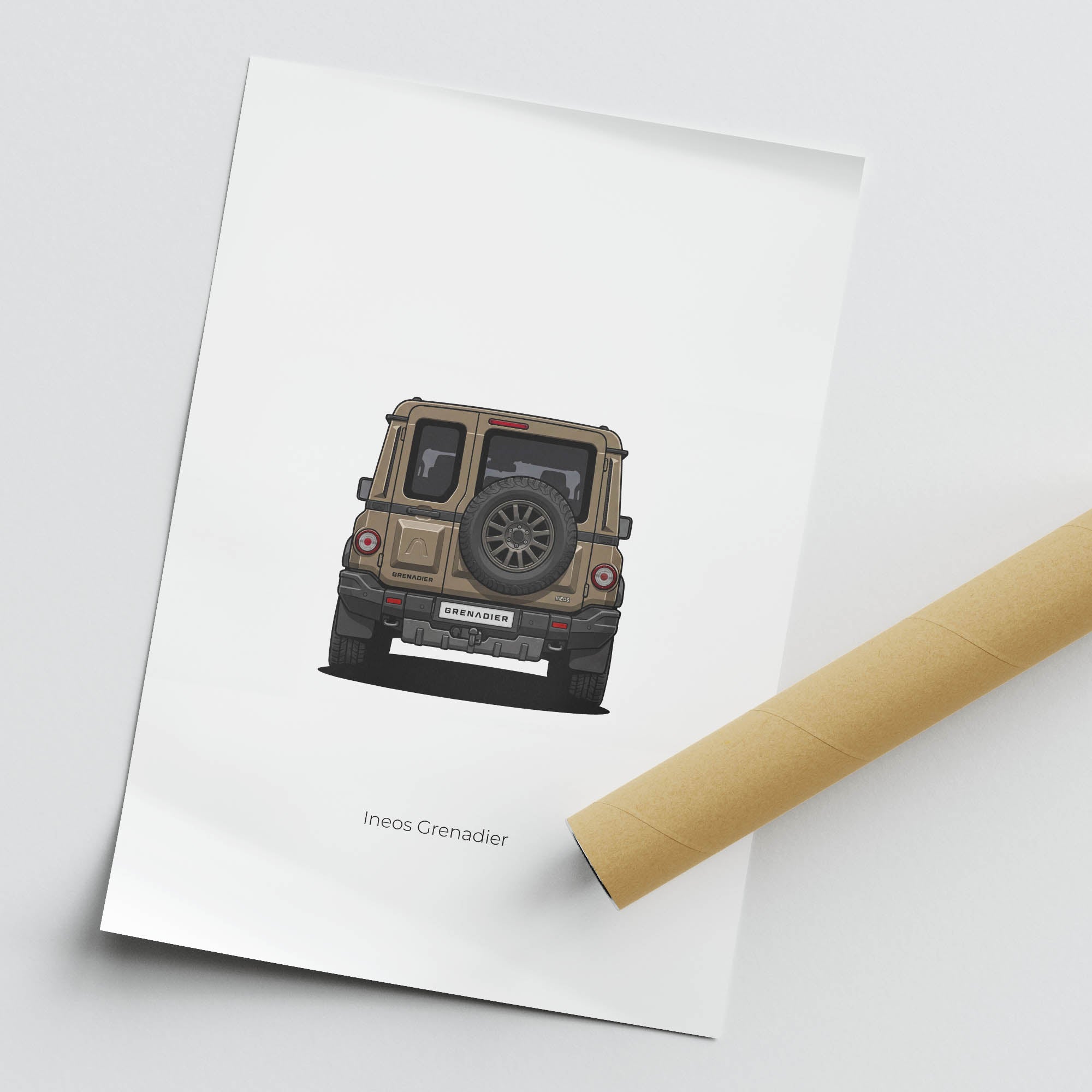 2024 Ineos Grenadier Magic Mushroom – Car Print (Back)