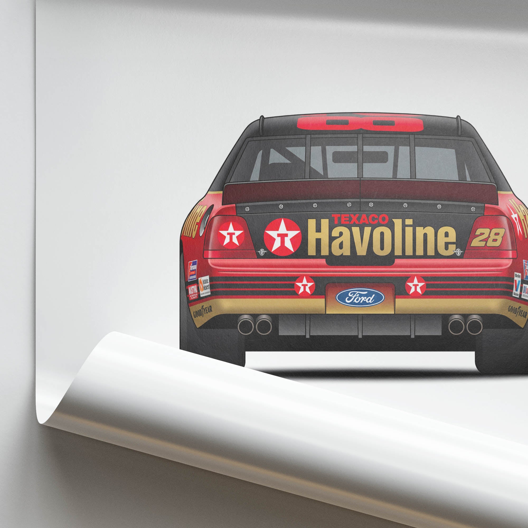1992 Ford Thunderbird Davey Allison Texaco – Car Print