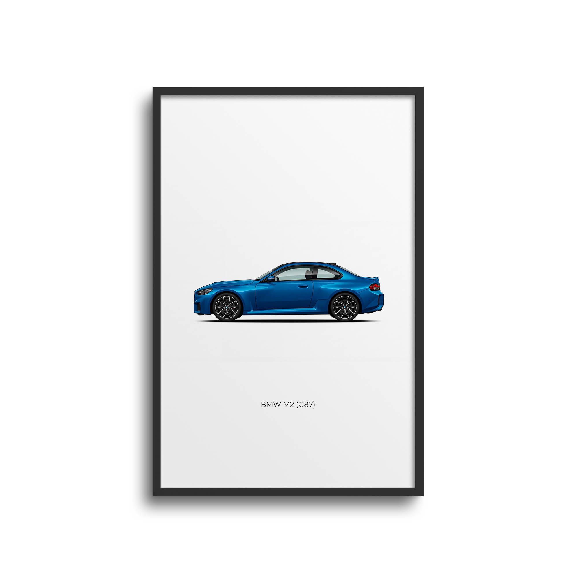 BMW M2 Poster – 2024 Zandvoort Blue Side View Car Wall Art Print