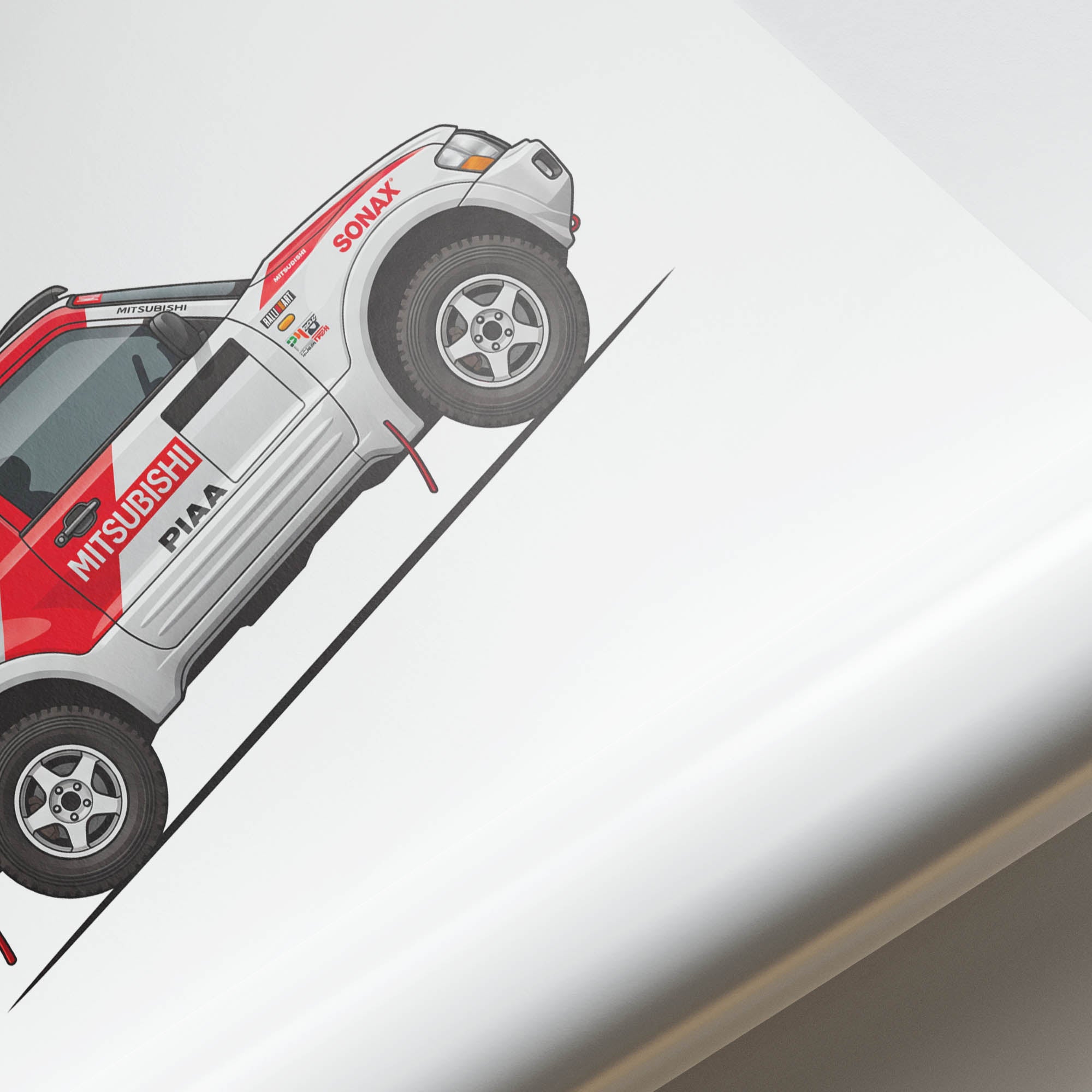 2001 Mitsubishi Pajero Jutta Kleinschmidt – Car Print