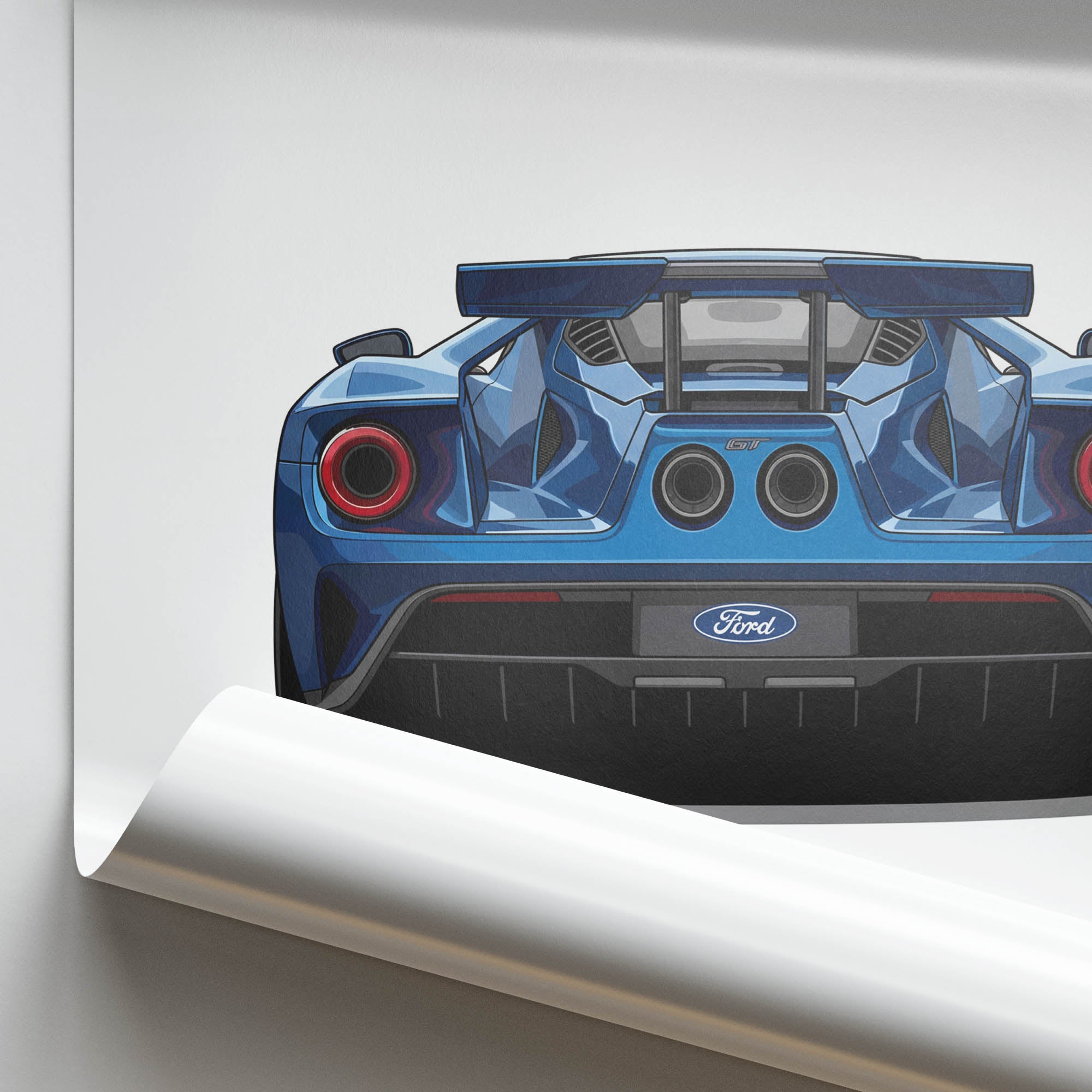 2017 Ford GT Liquid – Car Print (Back)