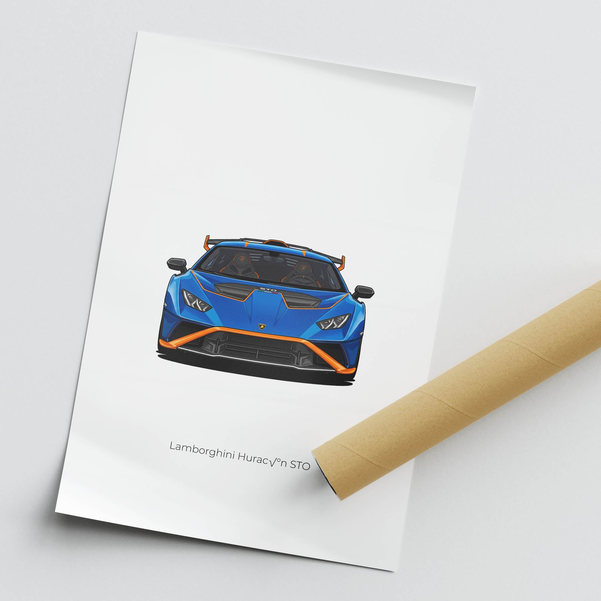 Lamborghini Huracan Poster – 2021 Huracan Sto Front View Limited Edition Print