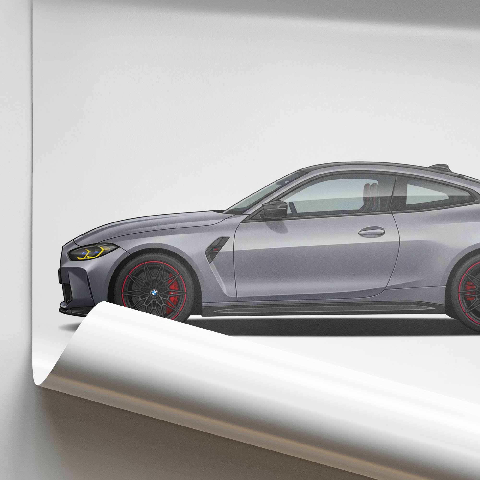2023 BMW M4 CSL G82 Frozen Brooklyn – Car Print