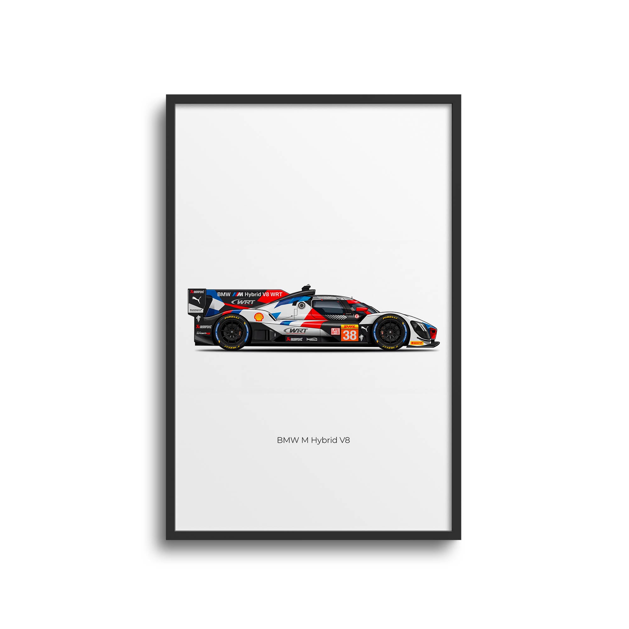 2025 BMW M Hybrid V8 Wrt Le Mans Hypercar – Car Print (Side)