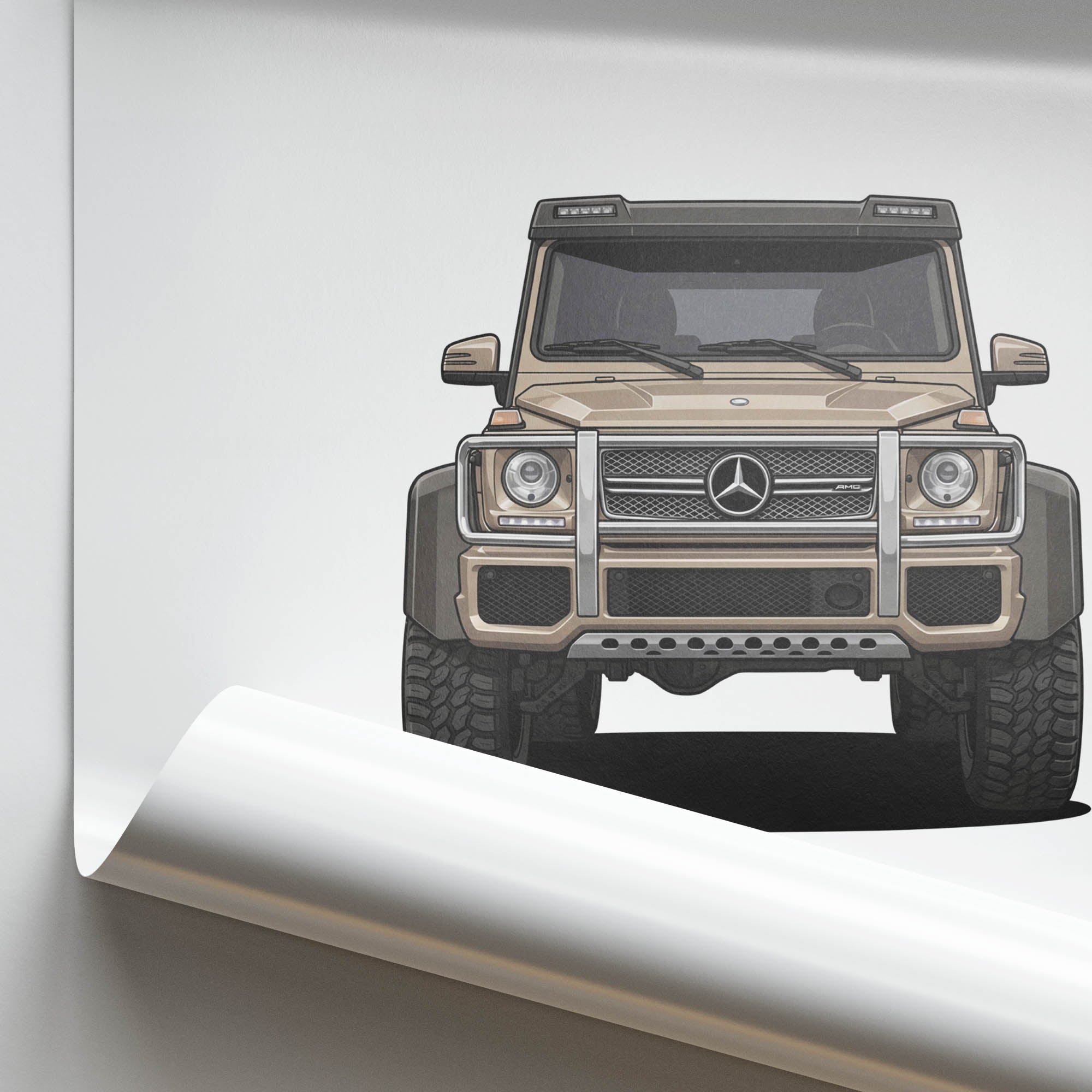 2013 Mercedes-Benz G63 AMG 6X6 Sand – Car Print