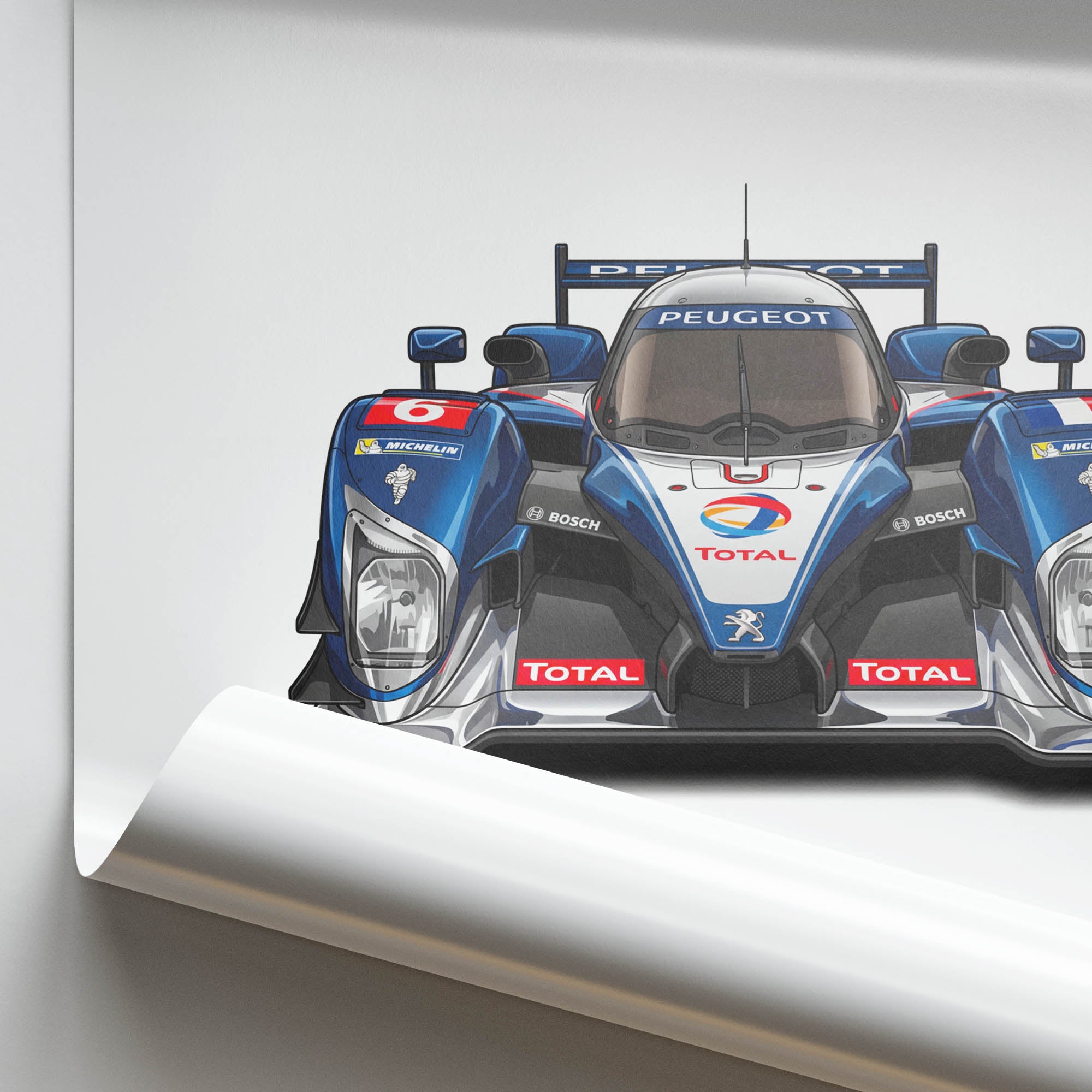2009 Peugeot 908 Hdi Fap Team Peugeot Total – Car Print
