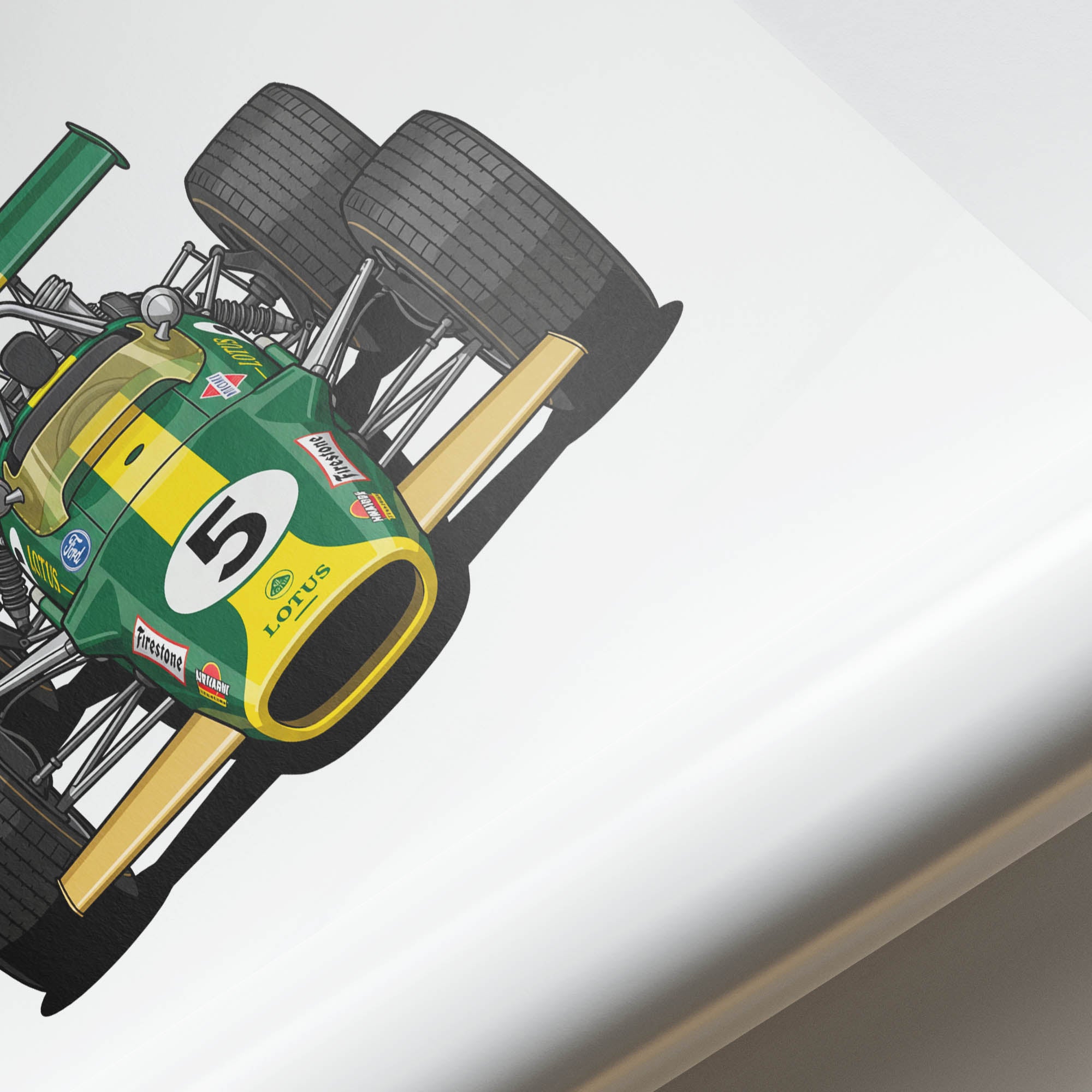 1967 Lotus 49 Jim Clark Team Lotus – Car Print