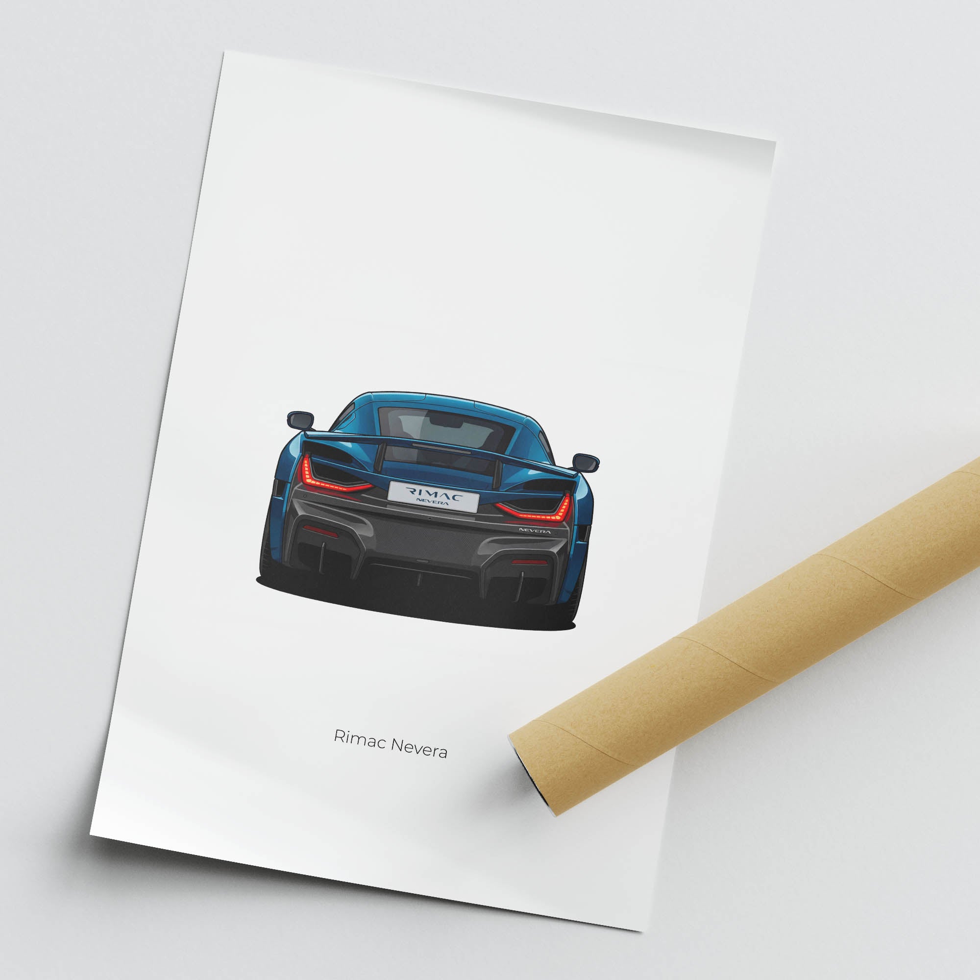 2022 Rimac Nevera – Car Print (Back)