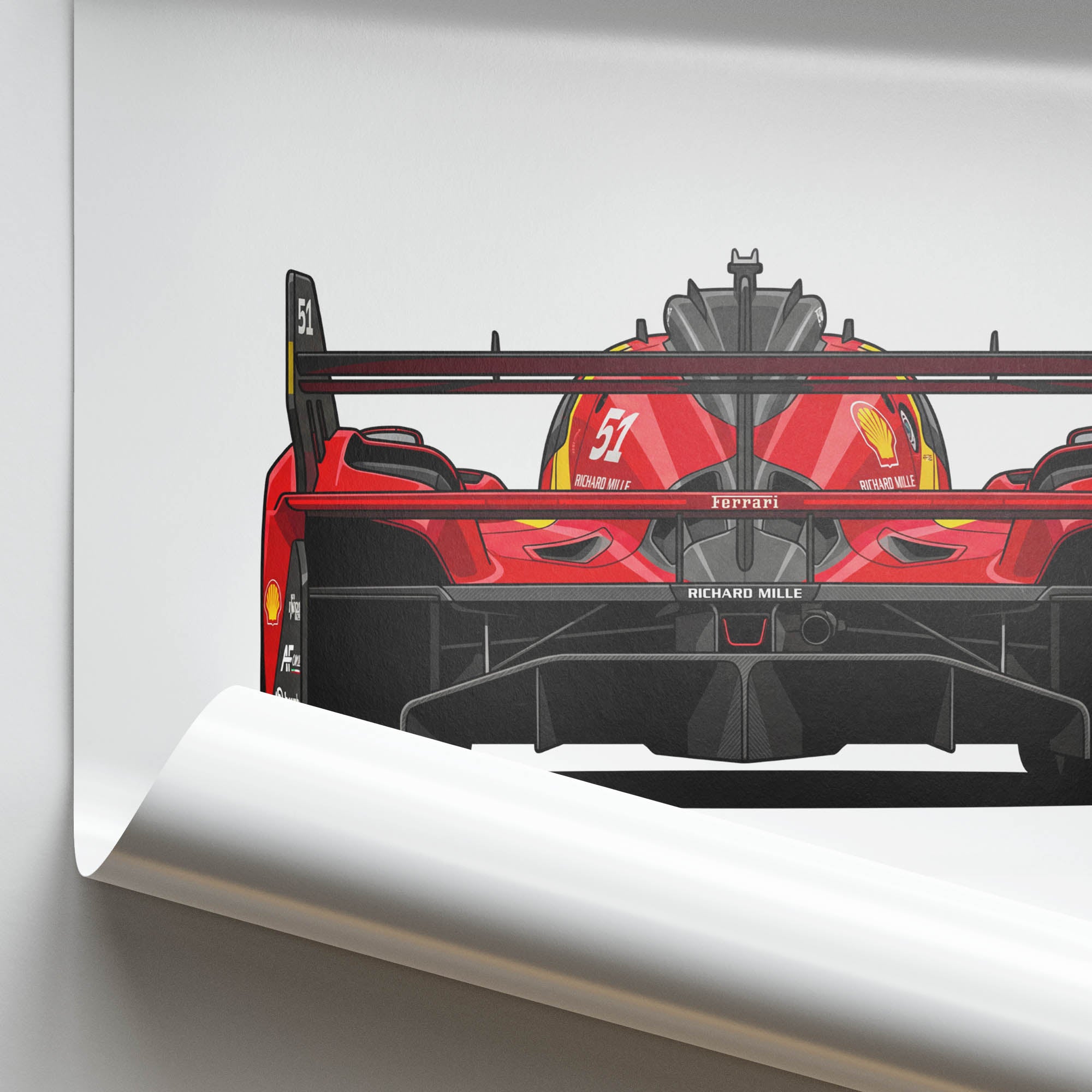 2023 Ferrari 499P 51 Alessandro Pier Guidi – Car Print