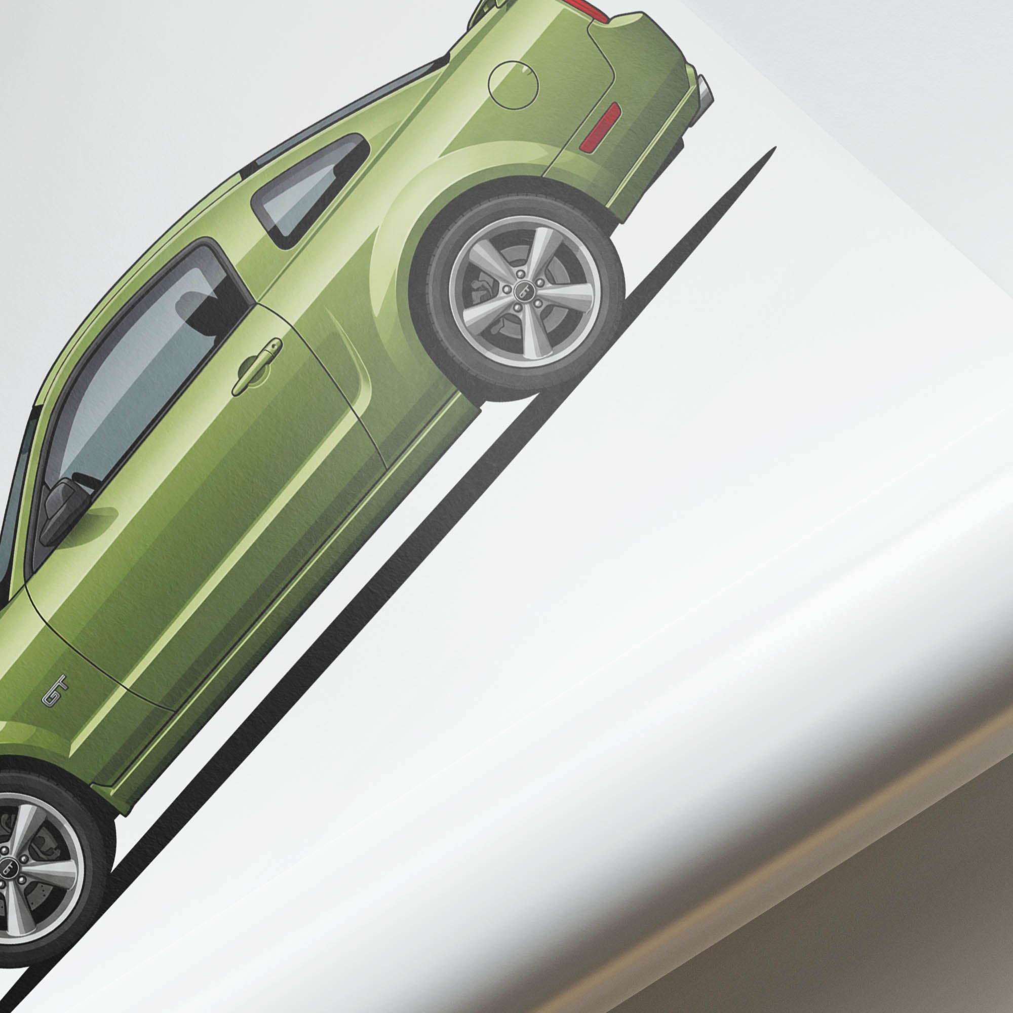 2005 Ford Mustang GT S197 Legend Lime – Car Print (Side)