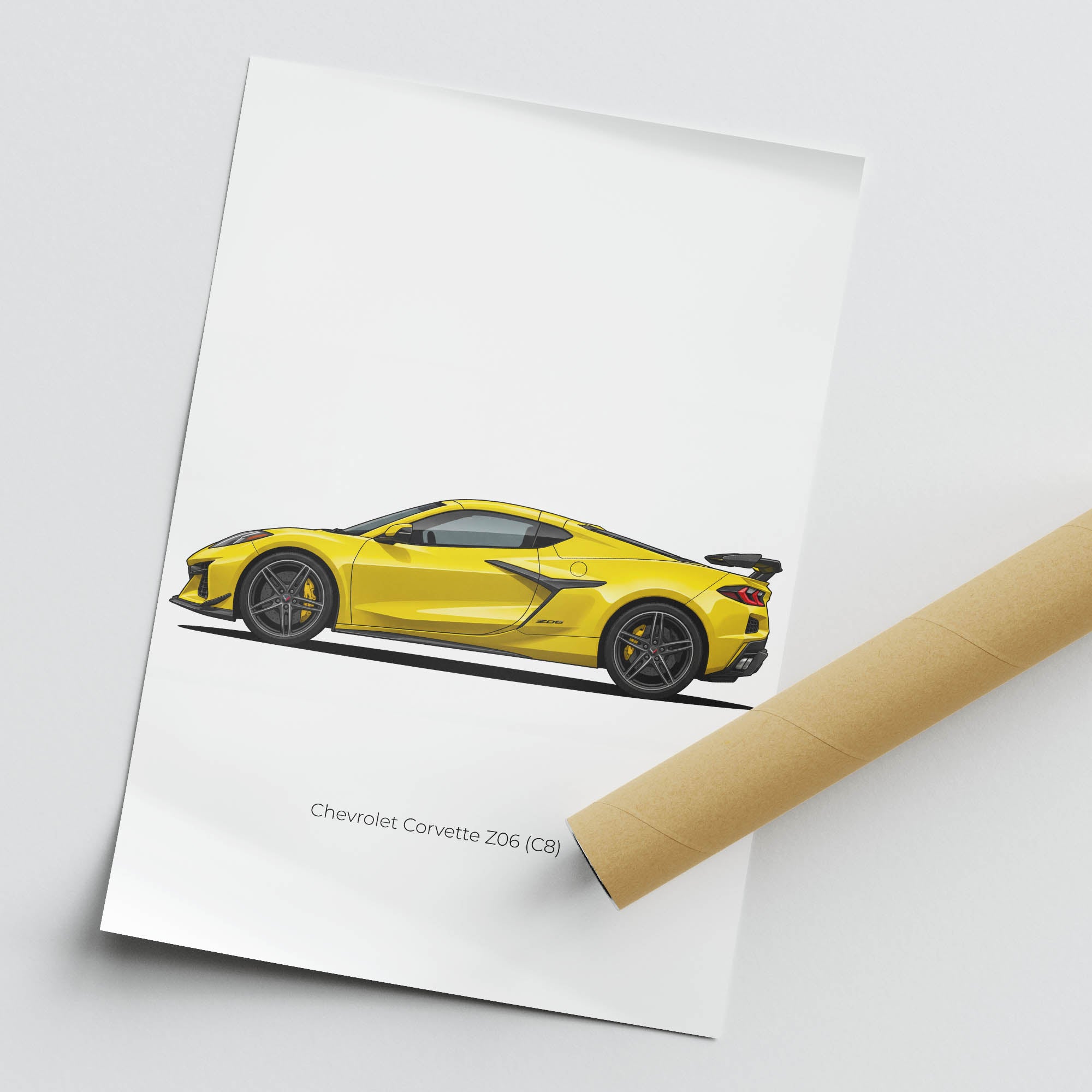 2023 Chevrolet Corvette Z06 C8 Accelerate – Car Print (Side)