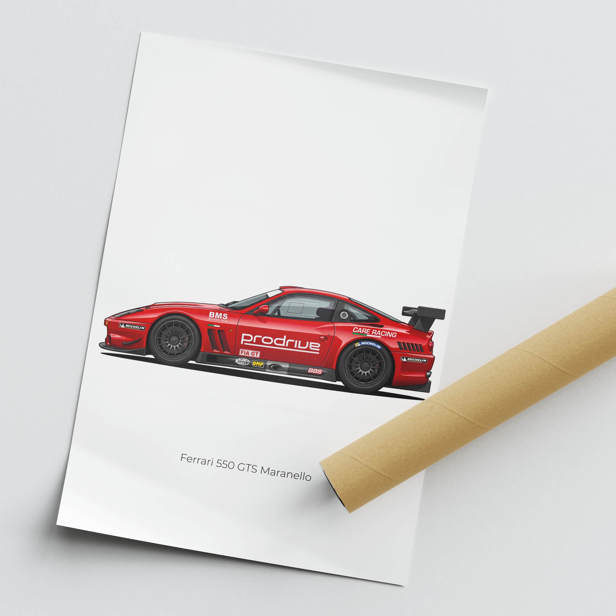 2003 Ferrari 550 Gts Maranello Prodrive – Car Print (Side)