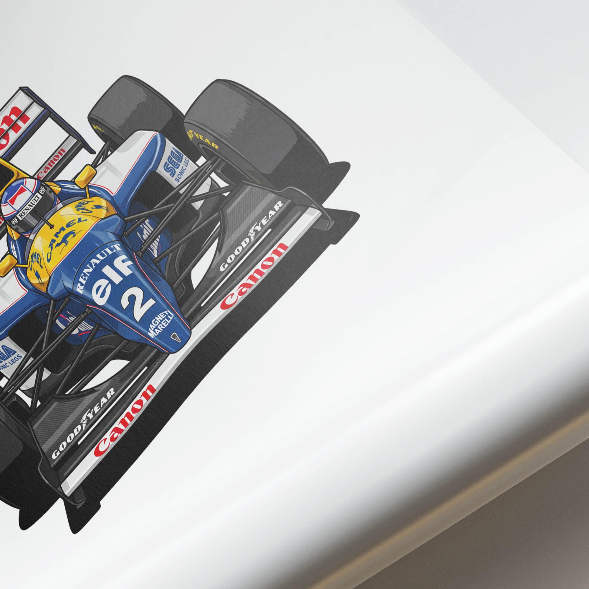 1993 Williams FW15C Alain Prost Canon – Car Print