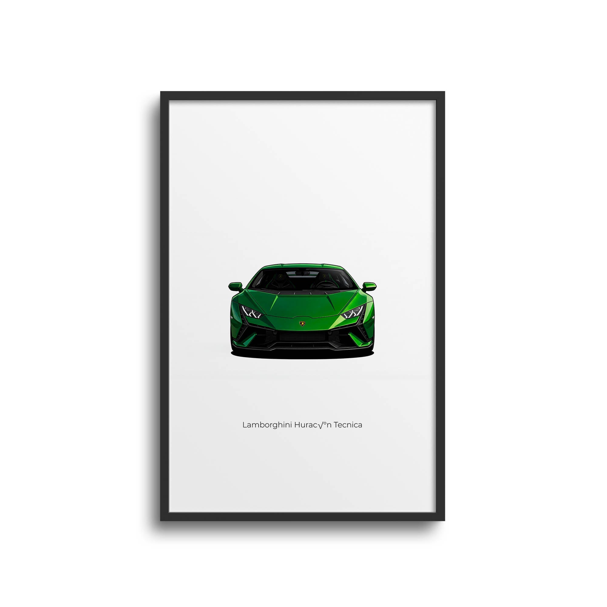 Lamborghini Huracan Poster – 2022 Verde Selvans Green Sports Car Art Print