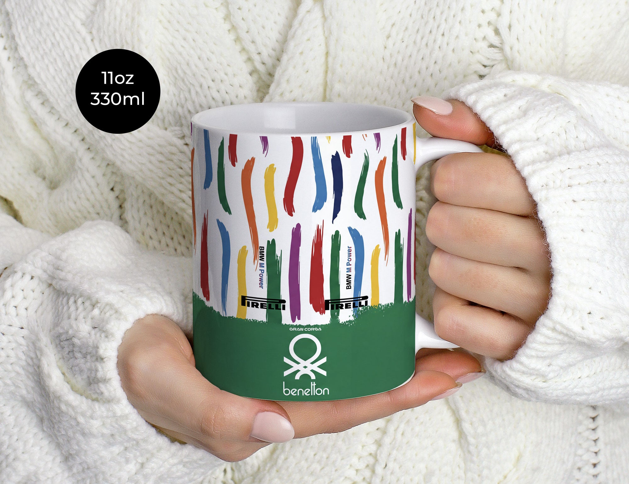 Benetton B186 BMW Mug – Historic F1 Racing Cup | Ceramic Motorsport Drinkware