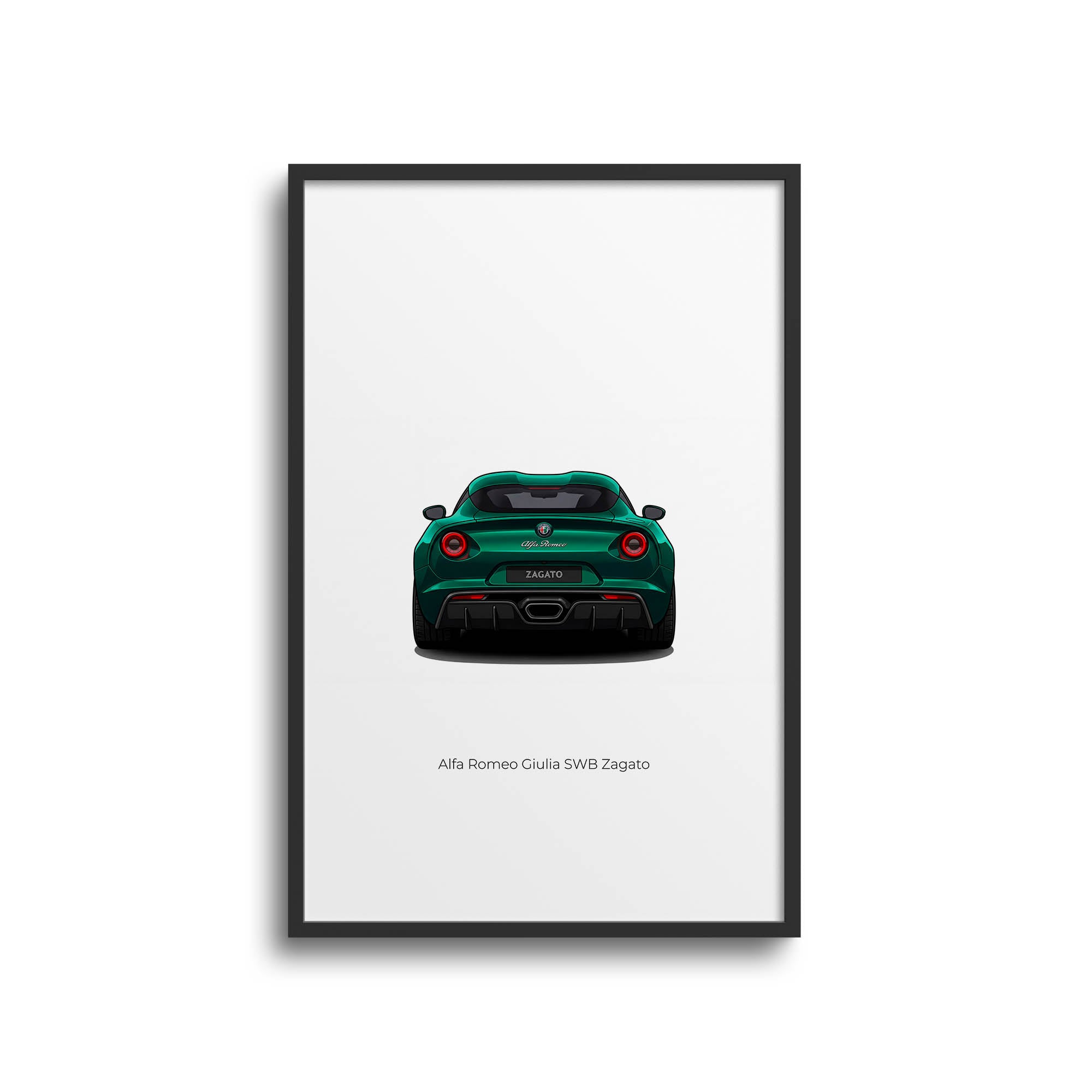 Alfa Romeo Giulia Poster - 2023 Zagato Montreal Green Car Wall Art Print