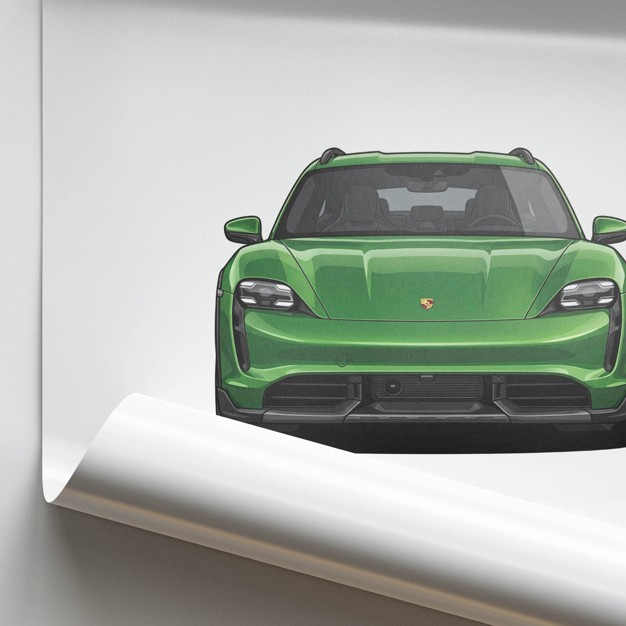 2021 Porsche Taycan Cross Turismo Mamba – Car Print (Front)