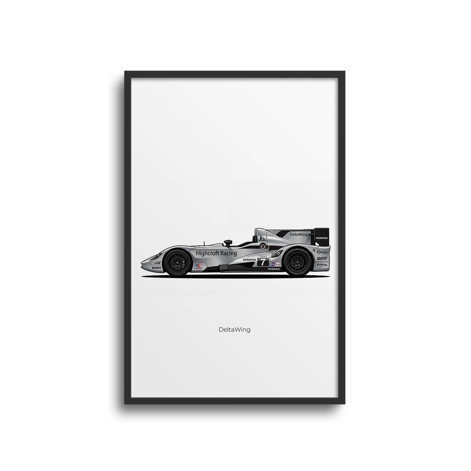 Deltawing Racing Poster – 2012 Highcroft Silver Livery Side View Print