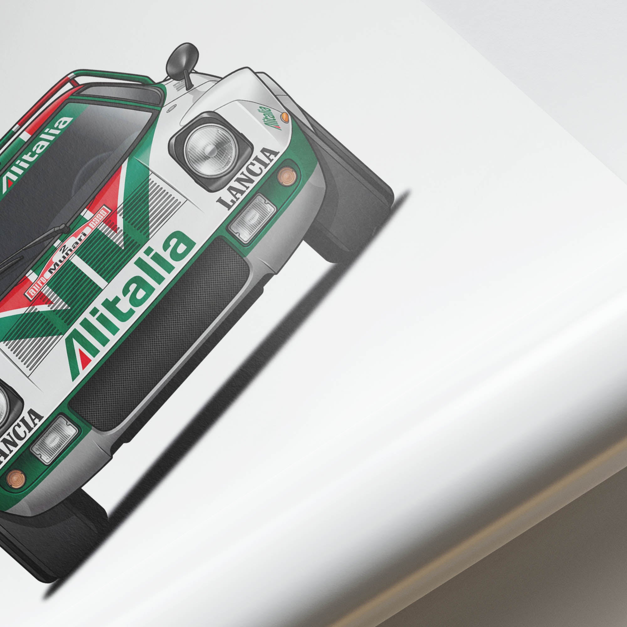 Lancia Stratos Poster - 1974 Sandro Munari Alitalia Livery Rally Art Print