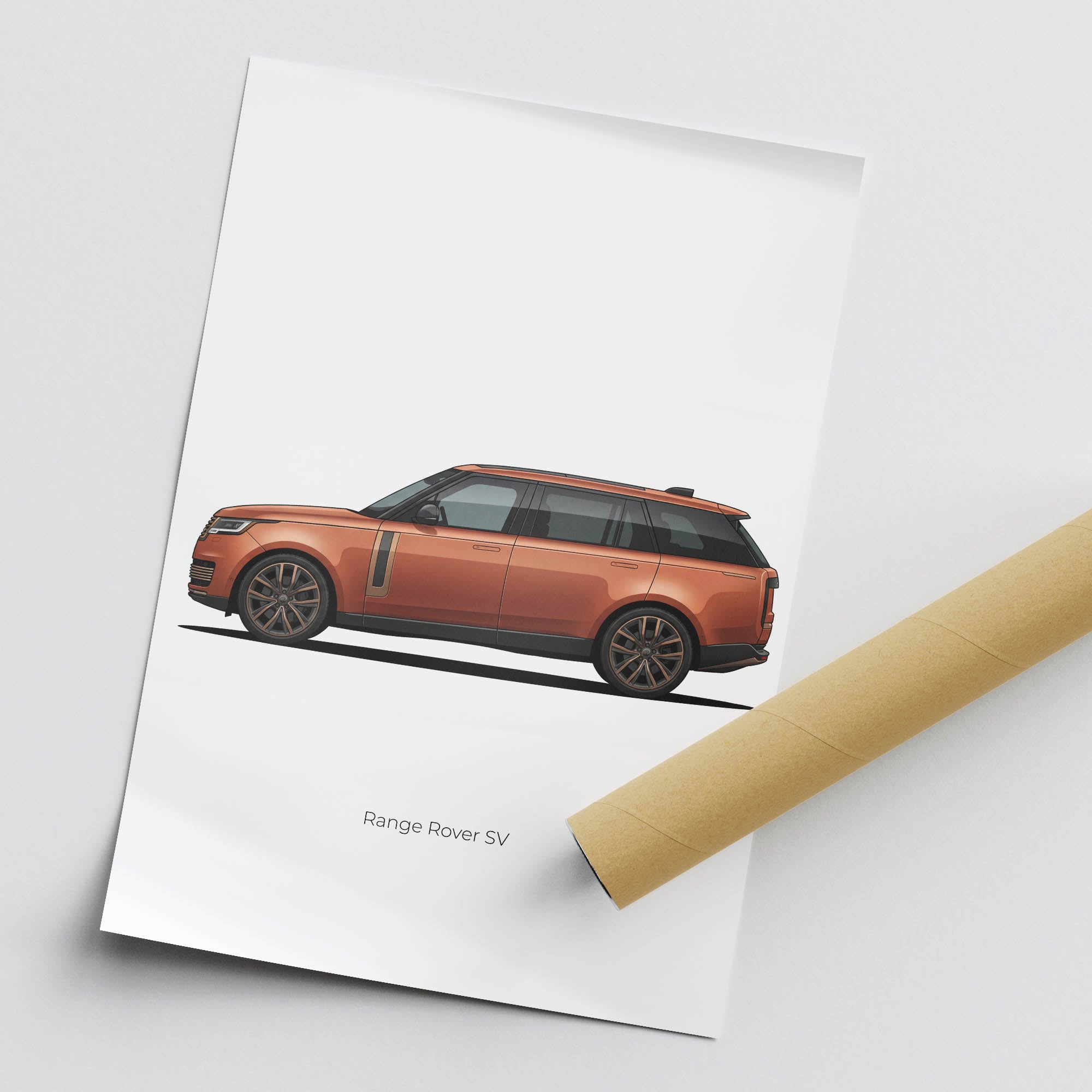 2023 Range Rover SV Sunrise Copper Satin – Car Print (Side)