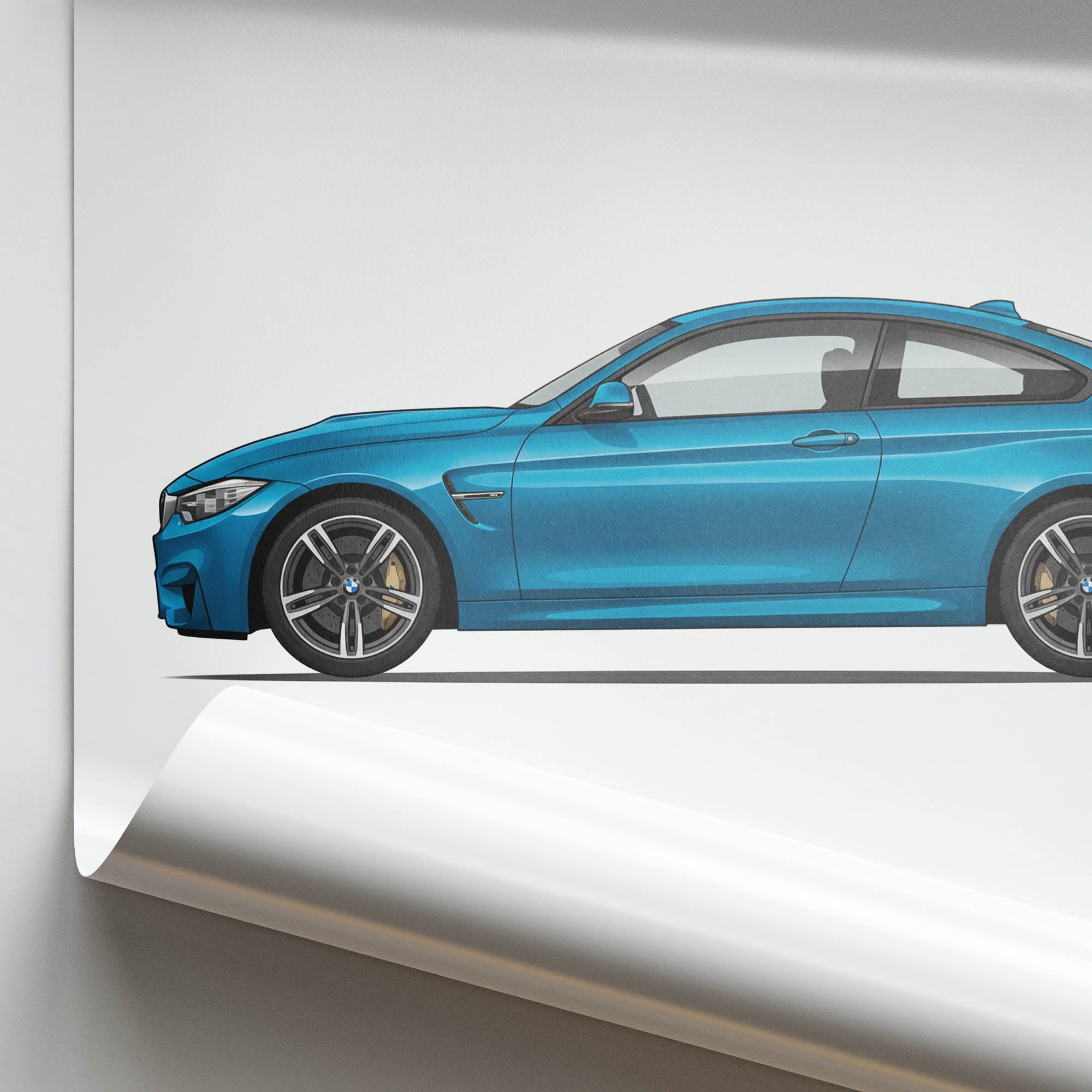 2015 BMW M4 Coupe F82 Yas Marina – Car Print (Side)