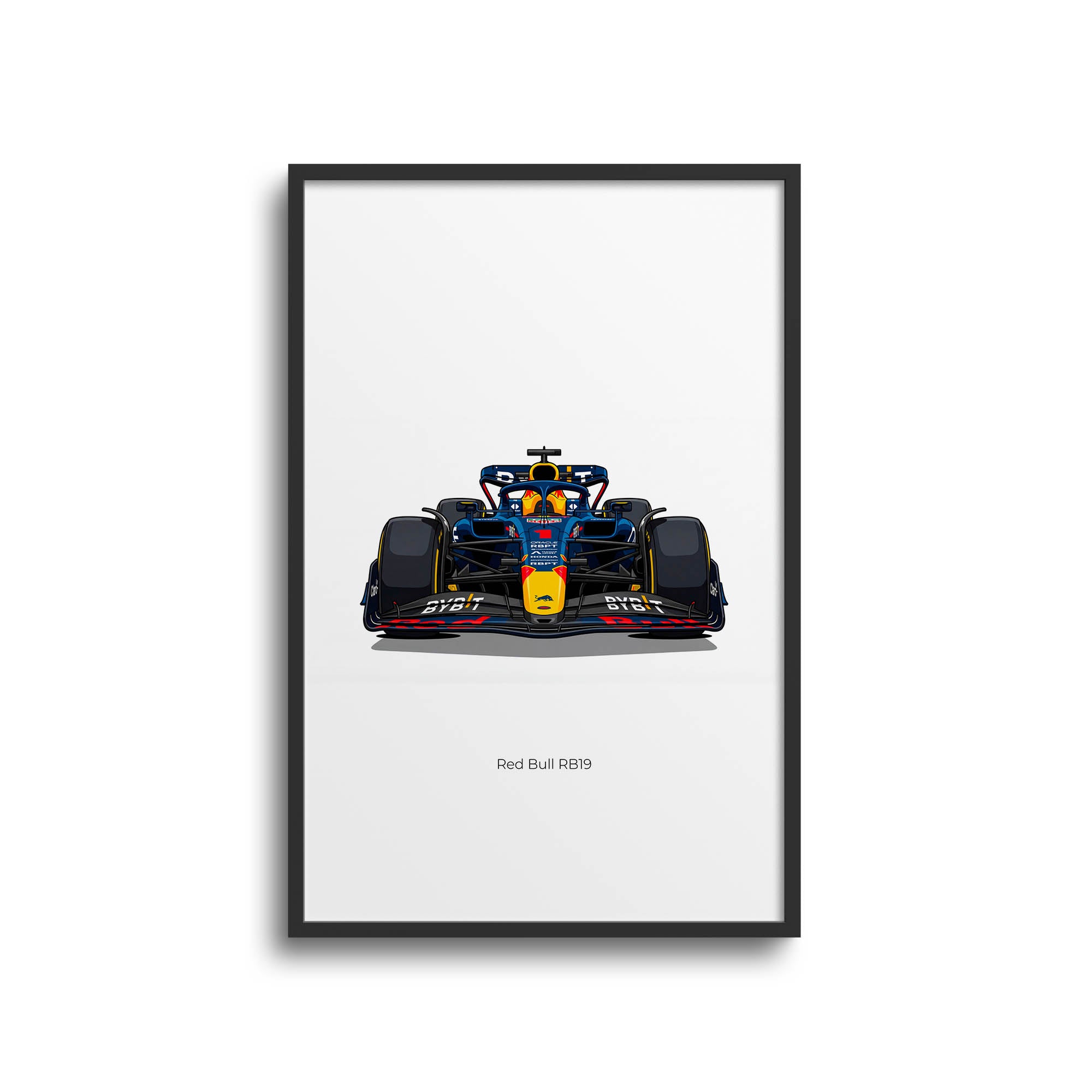 2023 Red Bull RB19 Max Verstappen Oracle – Car Print (Front)