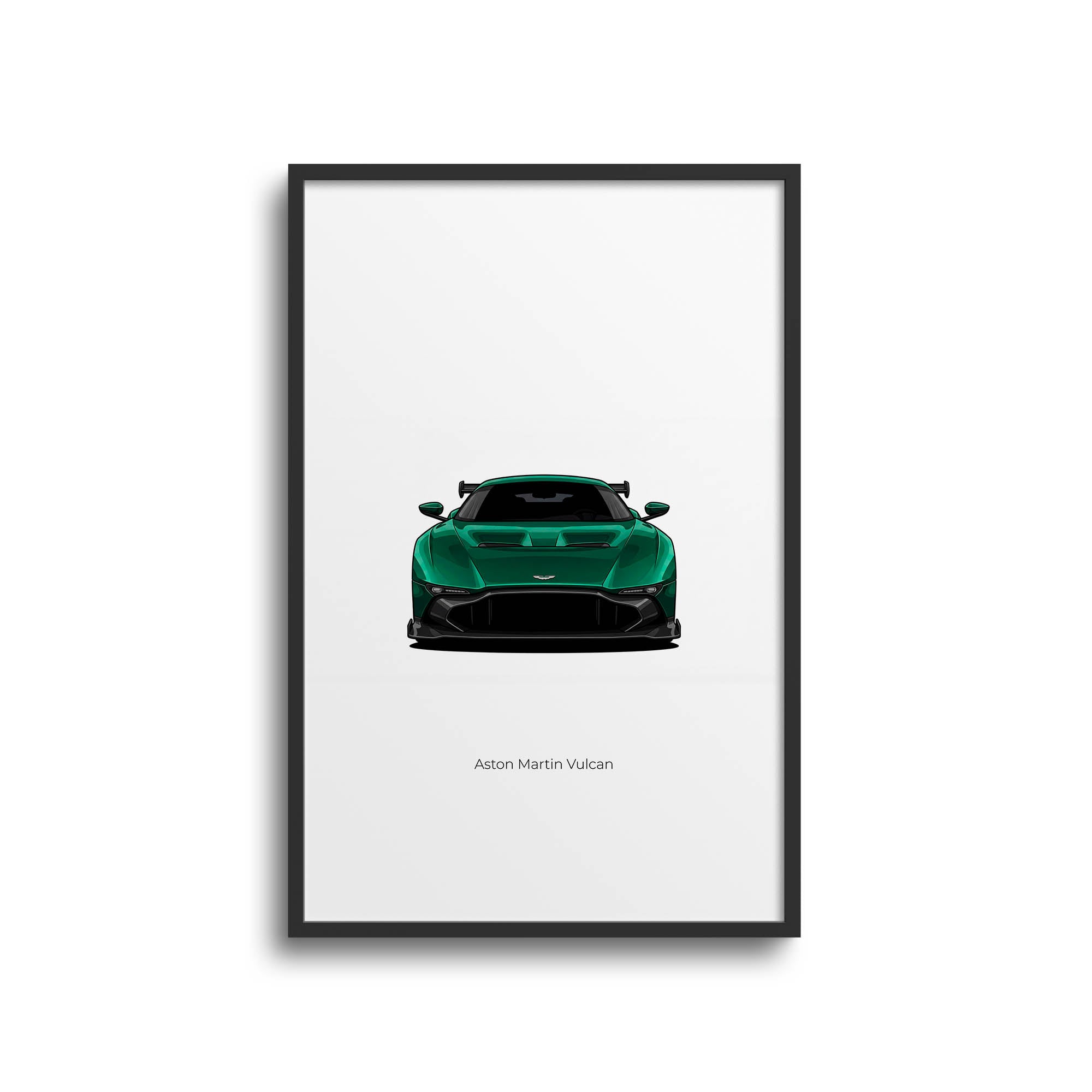 Aston Martin Vulcan Poster - 2015 Green Car Wall Art Limited Edition Print